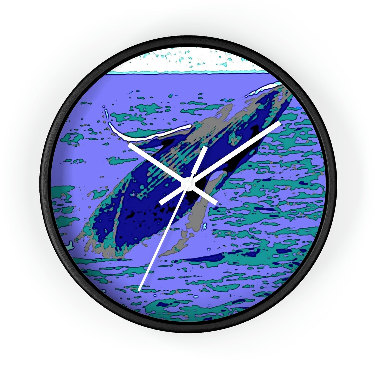 Wall clock .... Baby Humpback Breaching ... Maui, HI: April 2022 ... "Family Archives: KPH" ... Original Works ...