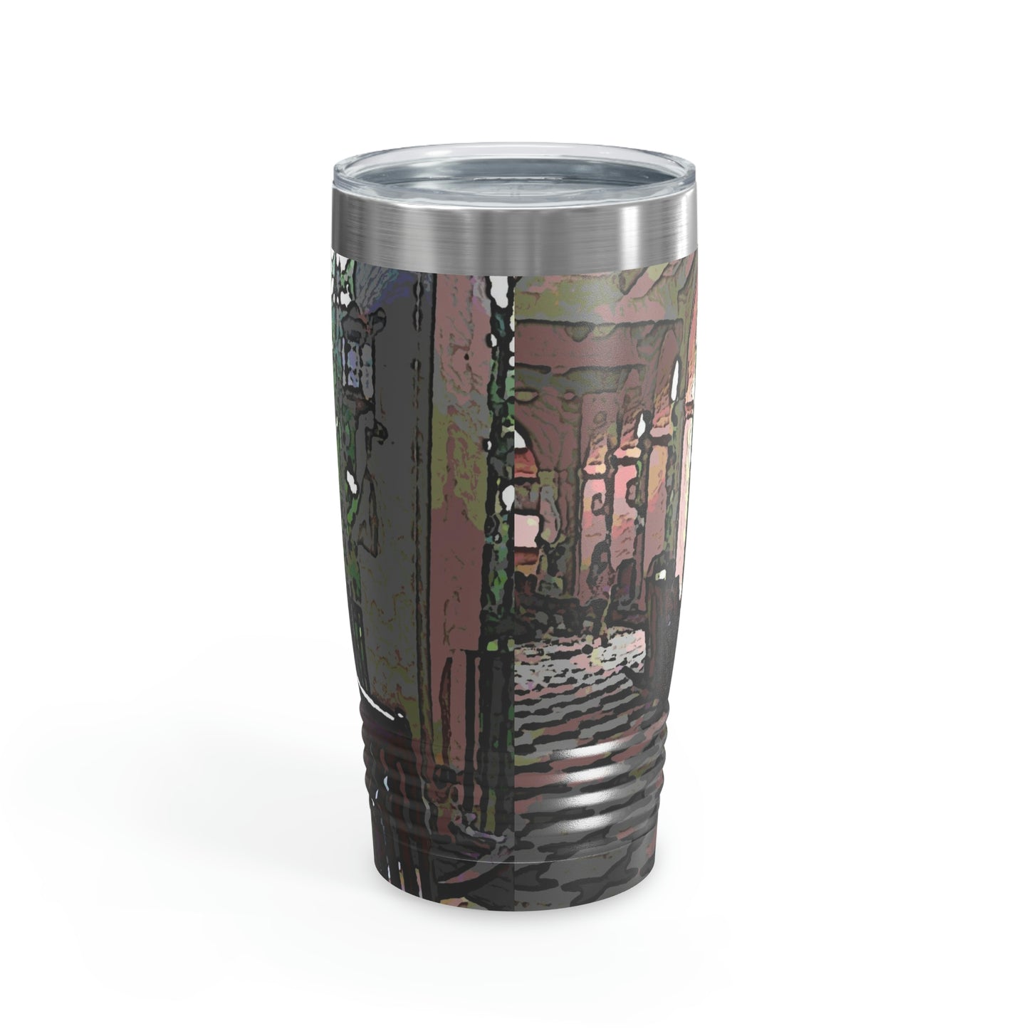 Ringneck Tumbler, 20oz ... Lanai & Rocking Chairs At: 'The Pink Palace' ... The Royal Hawai'ian ... Honolulu, HI ... '27Oct2014' ... Original Works ...
