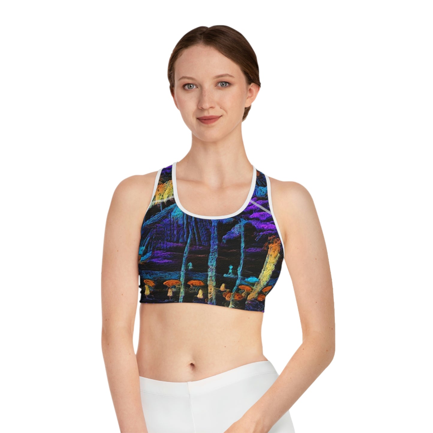 Sports Bra (AOP) ... "The Royal Hawai'ian: Waikiki Beach_Beach" ... Honolulu, HI ... Ocotber 2014 (Halloween) ... Original Works ...