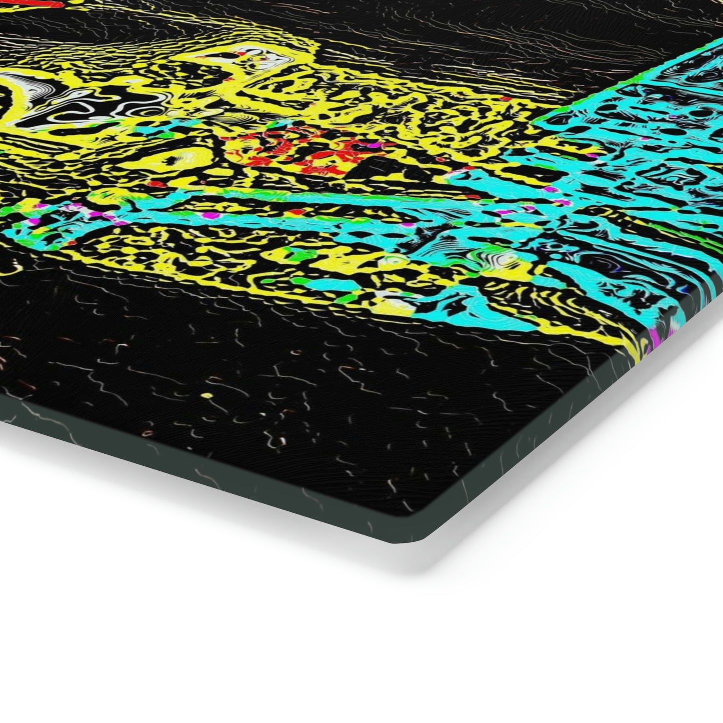Cutting Board ... "Snow Vehicle In Snow Storm At-Rest" ... Circa 12Mar23 ... Central Idaho ... 18-Hours Rendering Time: Original Works ...