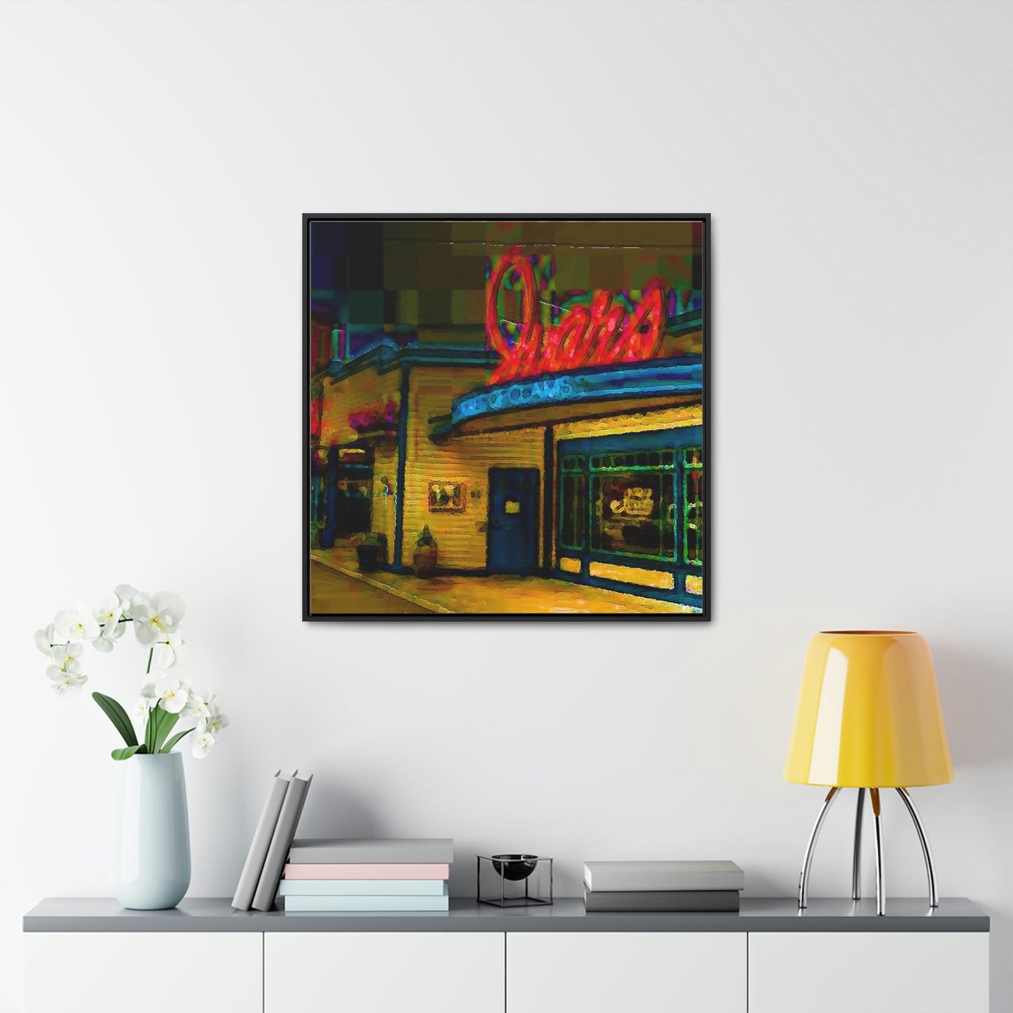 Gallery Canvas Wraps, Square Frame ...  In-A-Hurry & Stressed? ... Remember: Keep "Clam" ... Clam_Happy ...  'Ivars: Seattle Waterfront' ... Personal Archives ... Original Works ...