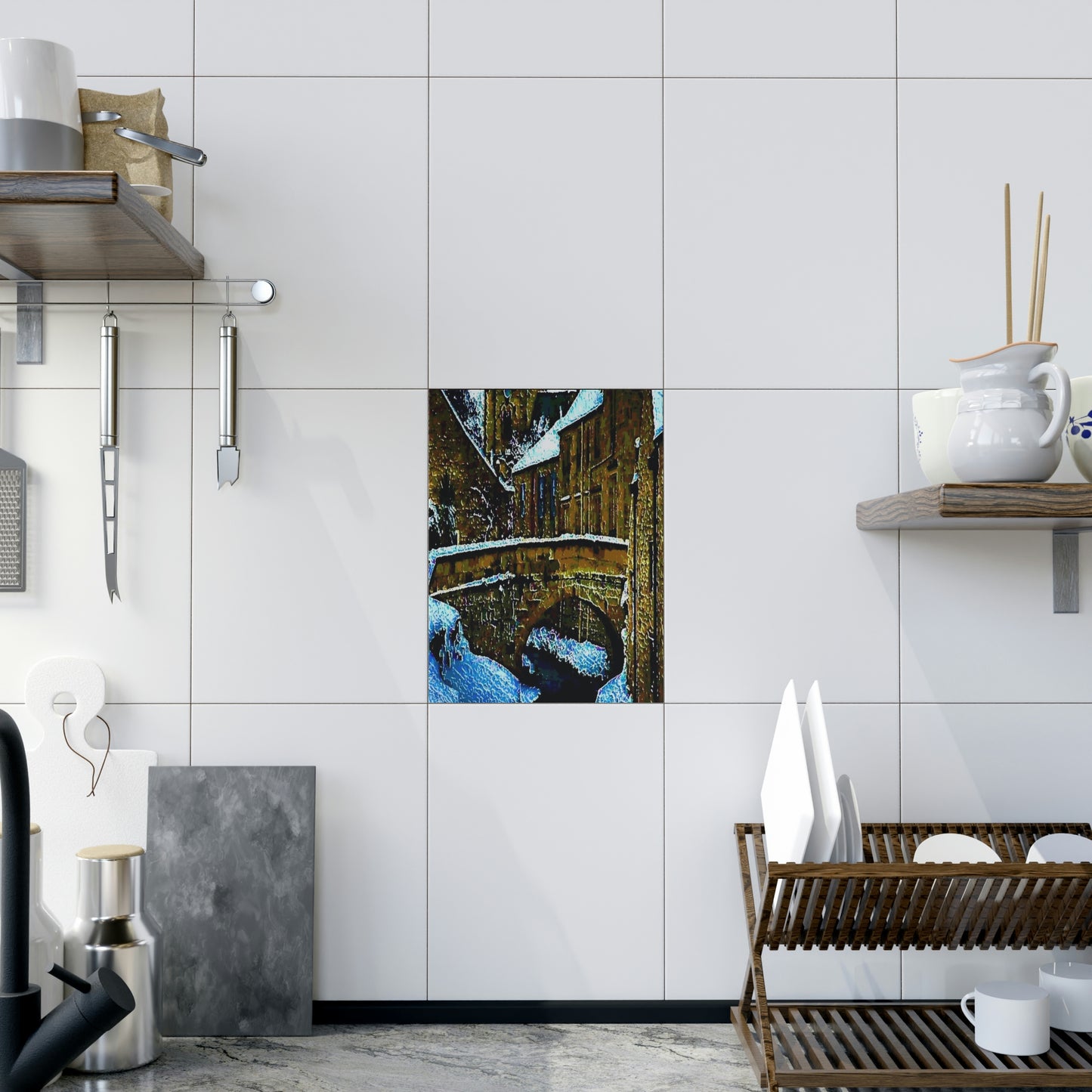 Ceramic Photo Tile ... Walikng The Streets & Alleys ... 'Strolling The Canals ... '  ... Original Works  ...