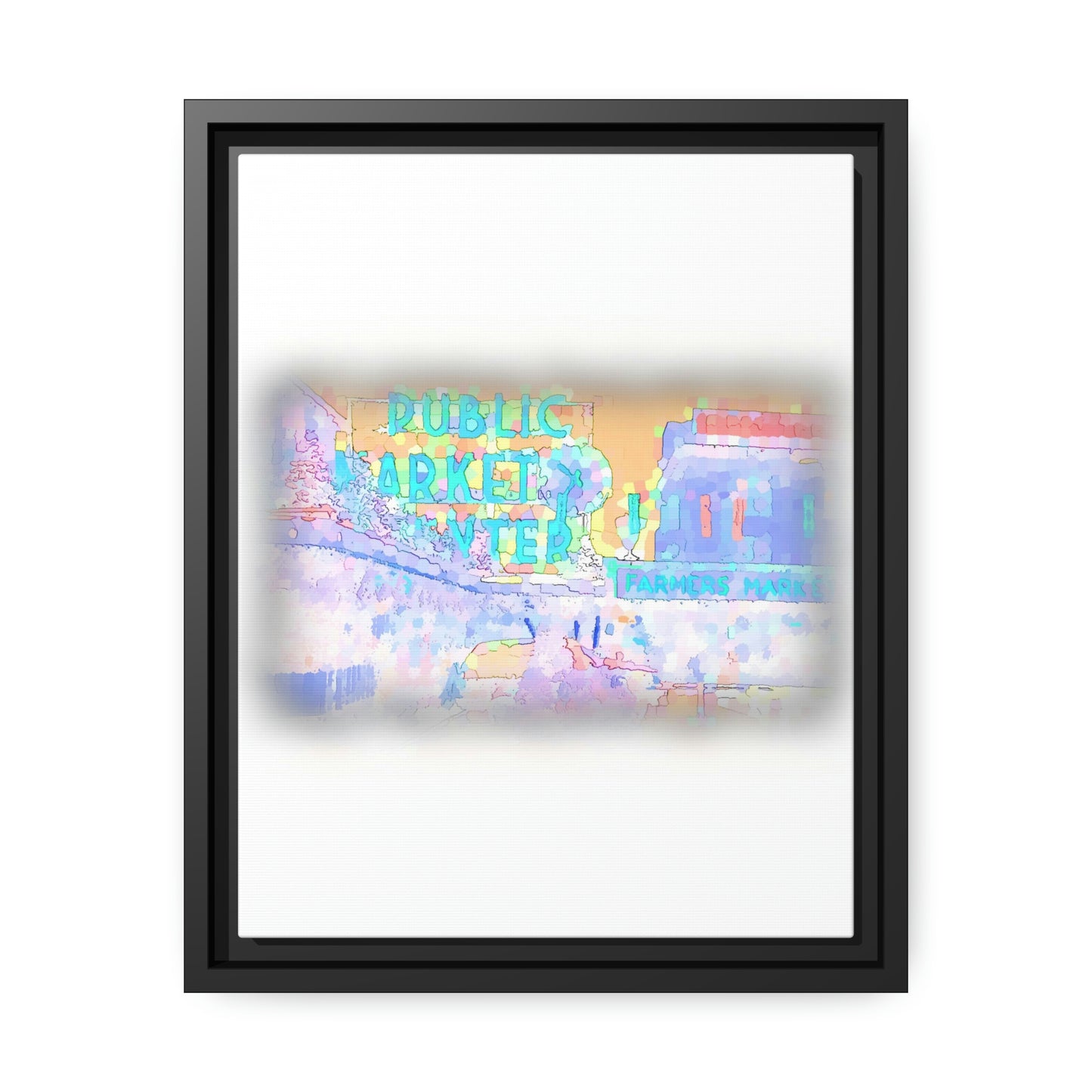 Matte Canvas, Black Frame ... PPM: Pike Place Market ... Original Work ... Winter 2022 ...