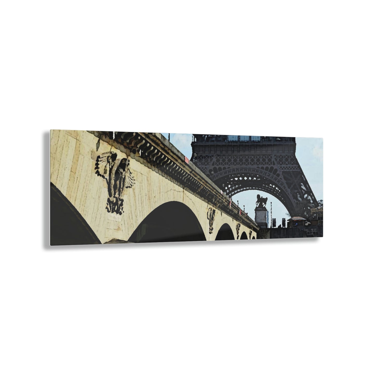 Acrylic Prints ...  Le Tour D'Eiffel ..."Along The Water" ... Barbara Joan Bonnell-Holt ... Le Voyage De Paris: 1972 ... Original Works ...