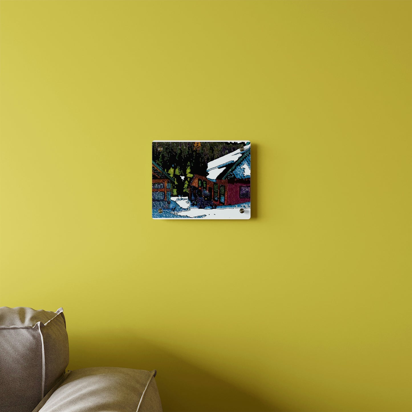 Acrylic Wall Art Panels ... "A Rider Passeth-Through-It" ... Colors Galore & A Bit Of Impressionism ... Original Works. Winter 2021. Central Idaho. Rendering Time: 12 Hours ...
