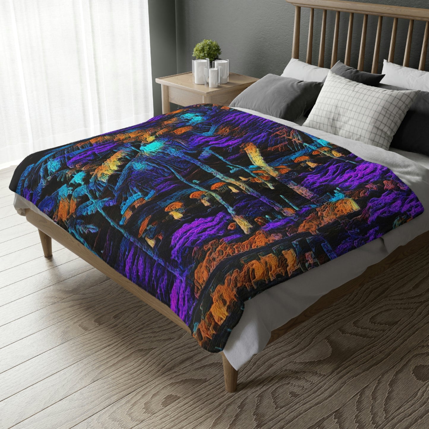 Velveteen Minky Blanket (Two-sided print) ... "The Royal Hawai'ian: Waikiki Beach_Beach" ... Honolulu, HI ... October 2014 (Halloween) ... Original Works ...