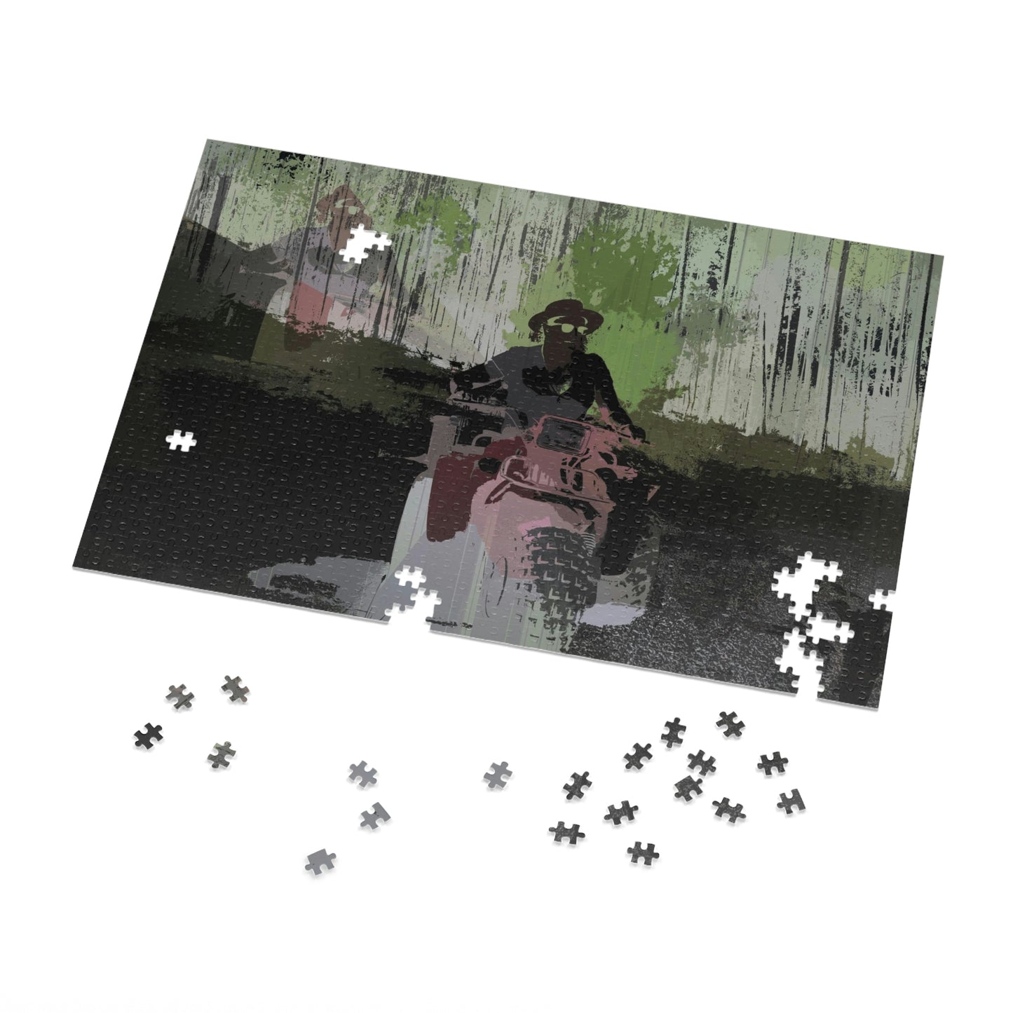 Jigsaw Puzzle (30, 110, 252, 500,1000-Piece) ... 3-Wheeln' N' Groovin The Mountain Roads ... Central Idaho ... Original Works ...