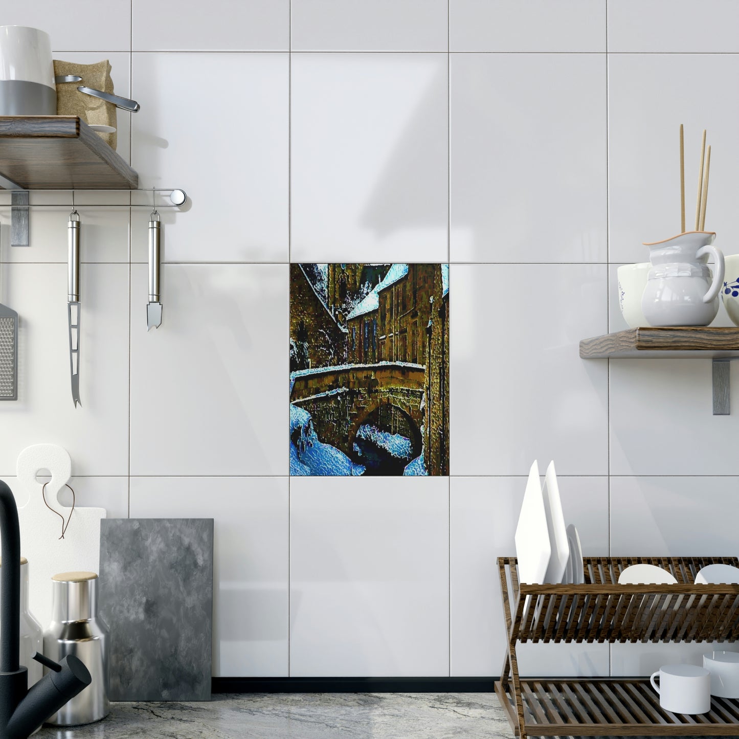 Ceramic Photo Tile ... Walikng The Streets & Alleys ... 'Strolling The Canals ... '  ... Original Works  ...