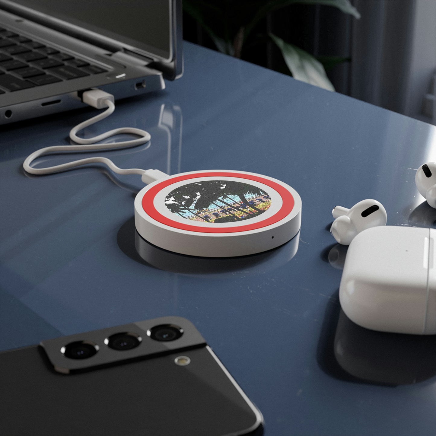 Quake Wireless Charging Pad ... "A Beautiful Beach Amongst The Palms" ... The Outrigger Waikiki, Honolulu, Oahu ... Original Works ...