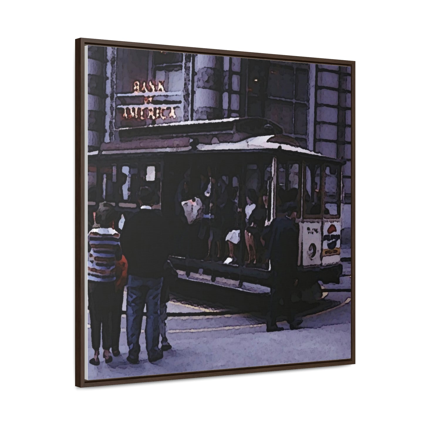 Gallery Canvas Wraps, Square Frame ... San Francisco ... 'Rice-A-Roni-A-San Francisco Treat' ... "A Cable Car Classic" ... Family Archives: 1973 ... Original Works ...
