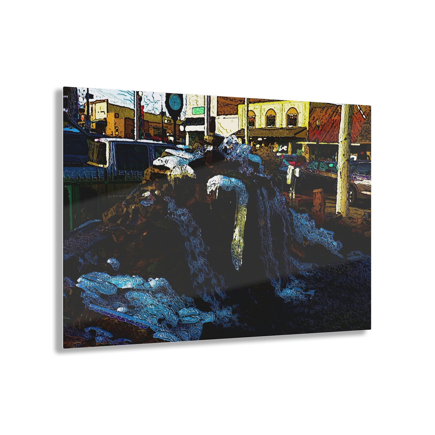 Acrylic Prints ... "Ice & Water Sculpted" ... Downtown Grangeville, Idaho ... Adjacent To Irwin Pharmacy ... 5Jan23 ... Original Works ...