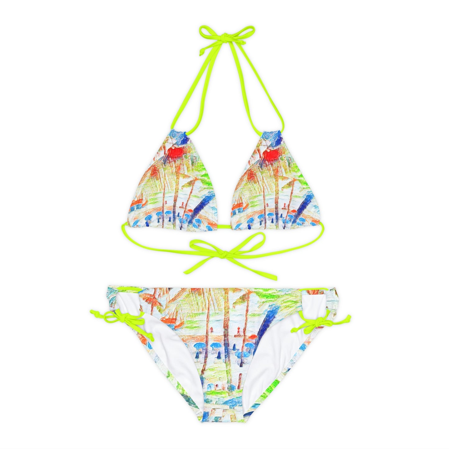 Strappy Bikini Set (AOP) ... "The Royal Hawai'ian: Waikiki Beach_Beach" ... Honolulu, HI ... Ocotber 2014 (Halloween) ... Original Works ...