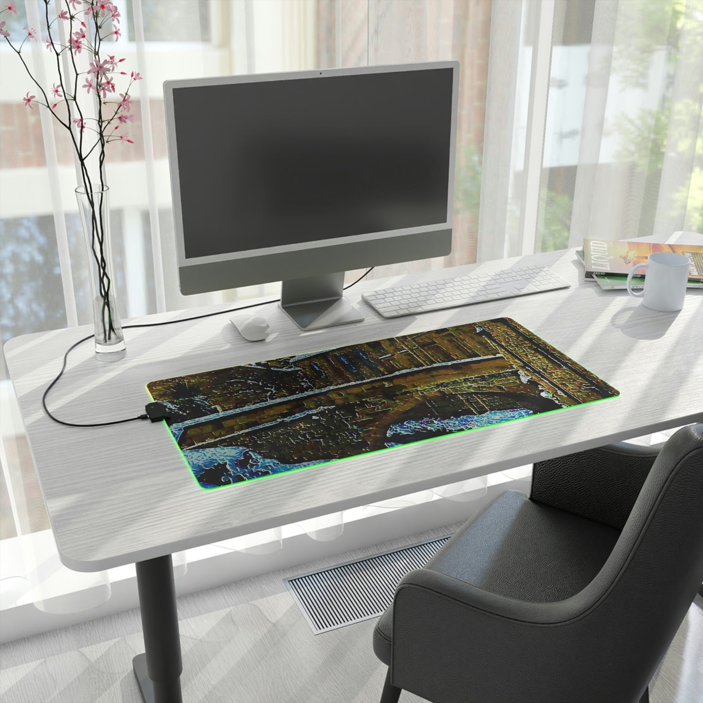 LED Gaming Mouse Pad ... Walikng The Streets & Alleys ... 'Strolling The Canals ... '  ... Original Works  ...