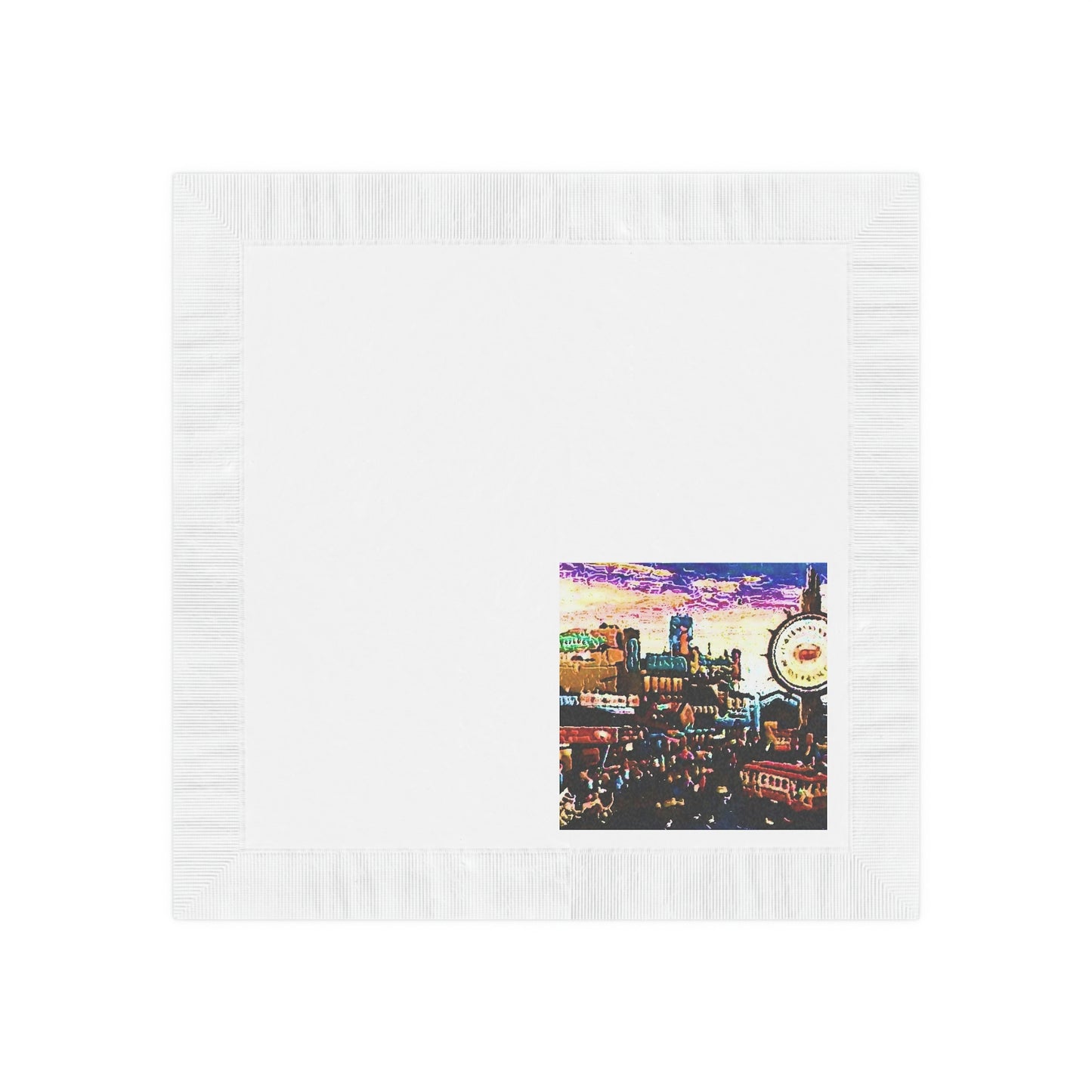 White Coined Napkins ...  "No.9 Fishermen's Grotto - Fishermen's Wharf, SF, California" ... Family Archives: 1970's ... Original Works ...