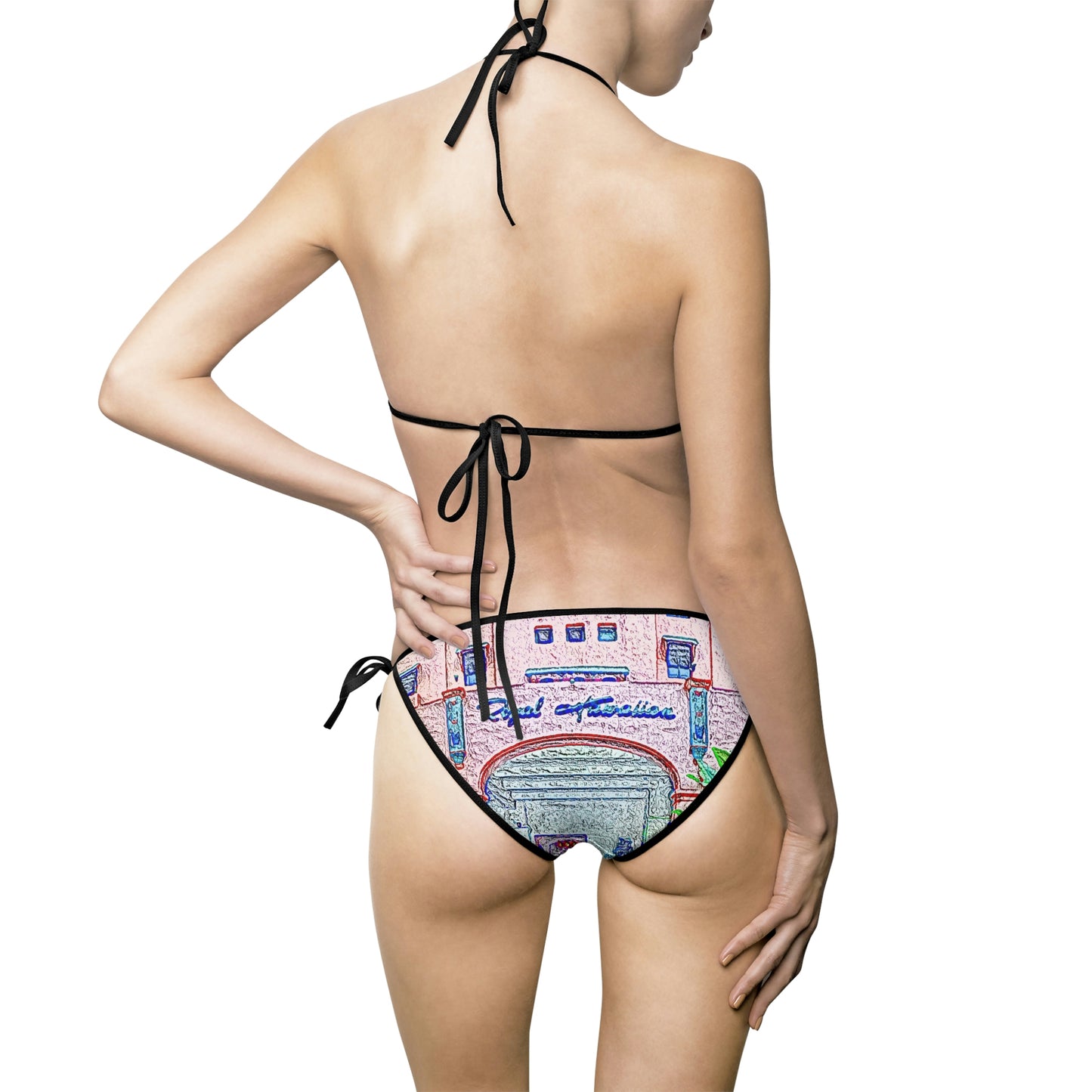 Women's Bikini Swimsuit ... "La Grande Entree" At: 'The Pink Palace' ... The Royal Hawai'ian ... Honolulu, HI ... '27Oct2014' ... Original Works ...