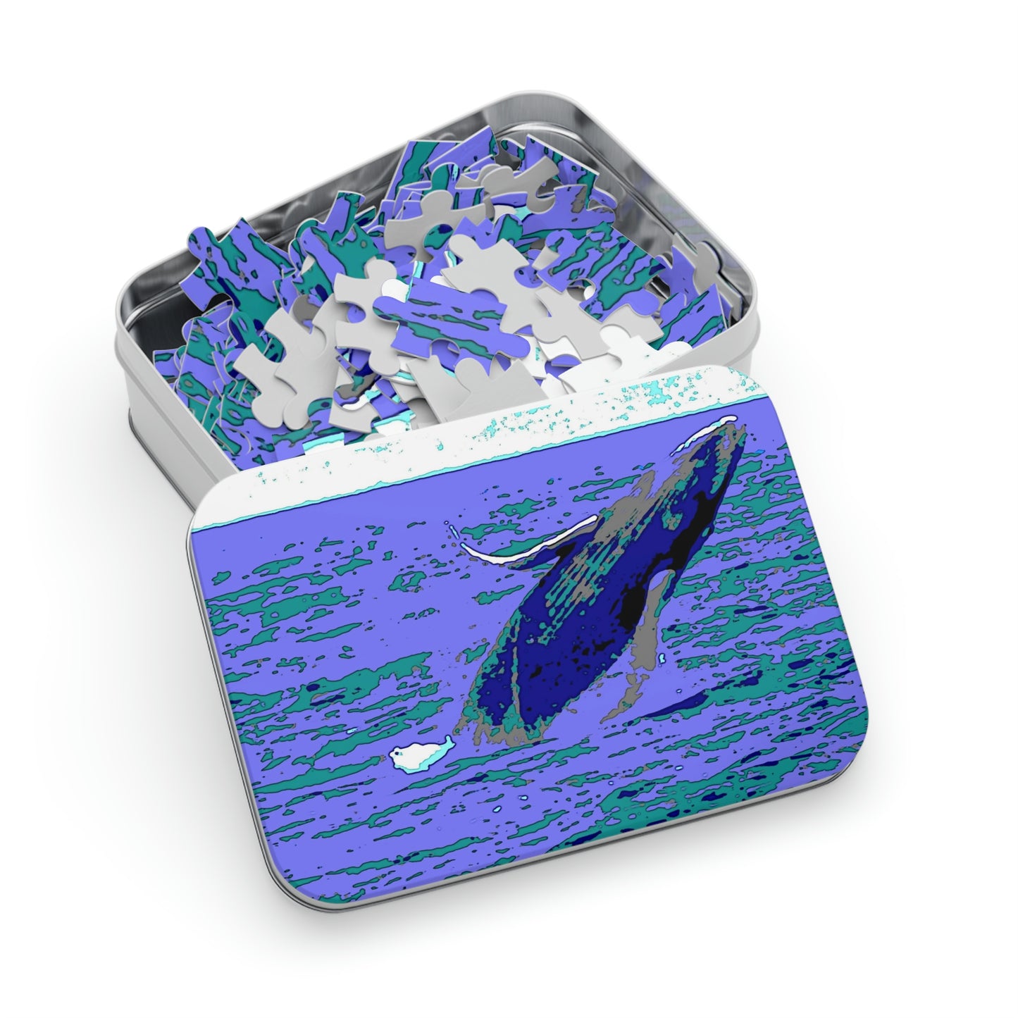Jigsaw Puzzle (30, 110, 252, 500,1000-Piece) ... Baby Humpback Breaching ... Maui, HI: April 2022 ... "Family Archives: KPH" ... Original Works ...