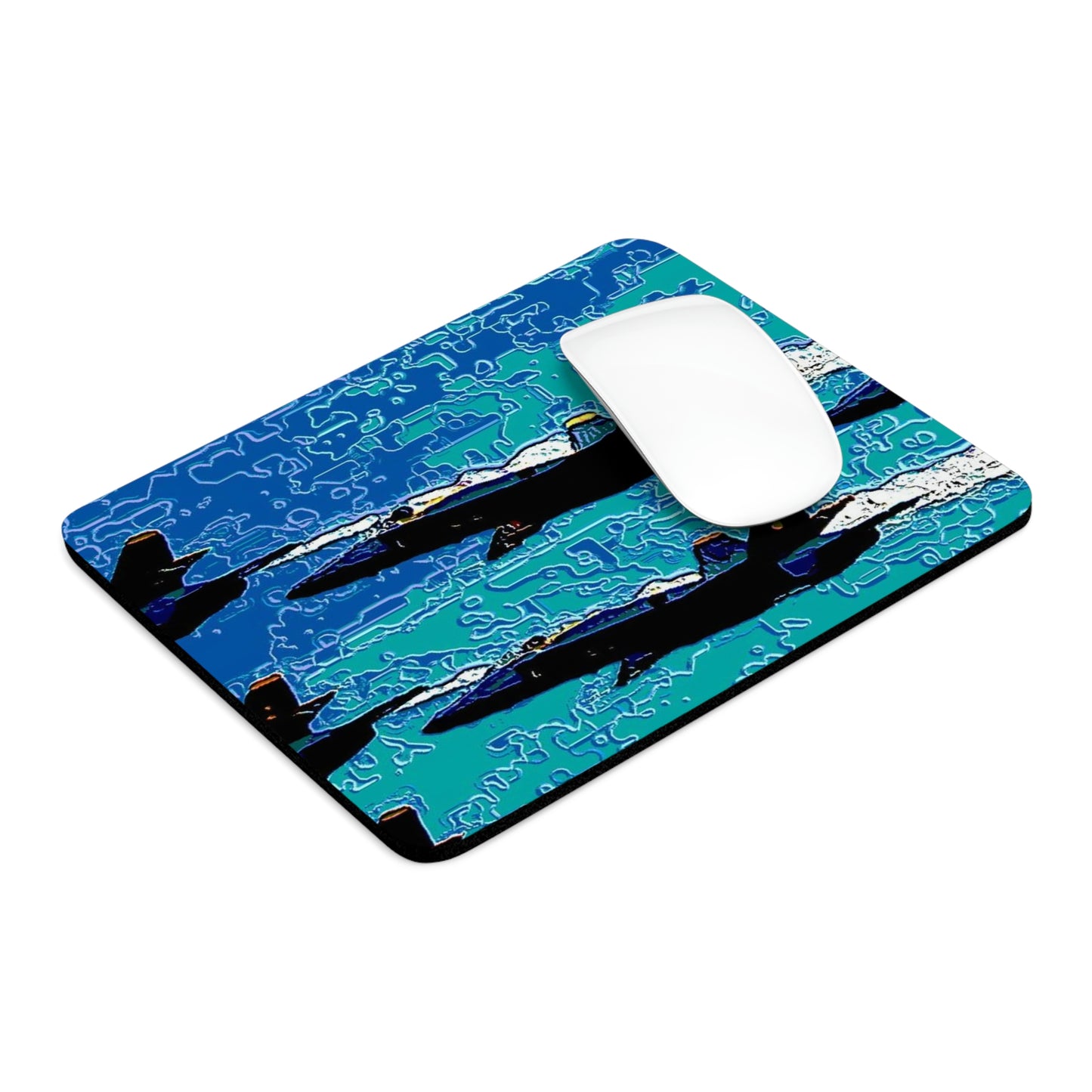 Mouse Pad  ... Seattle Seafair ..."Blue Angels Run Over Lake Washington" ... Circa Mid 1980's ... Dr FJ Holt ... Original Works ...