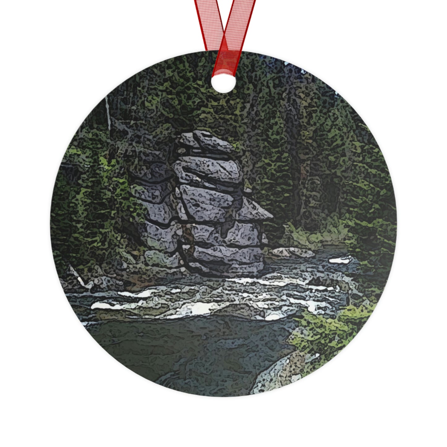 Metal Ornaments ..."I Am Innocent" ... Tricky-Dick Immortalized ... Nixon Rock: Along The River ... Central Idaho, Summer 2020 ... Original Works ...