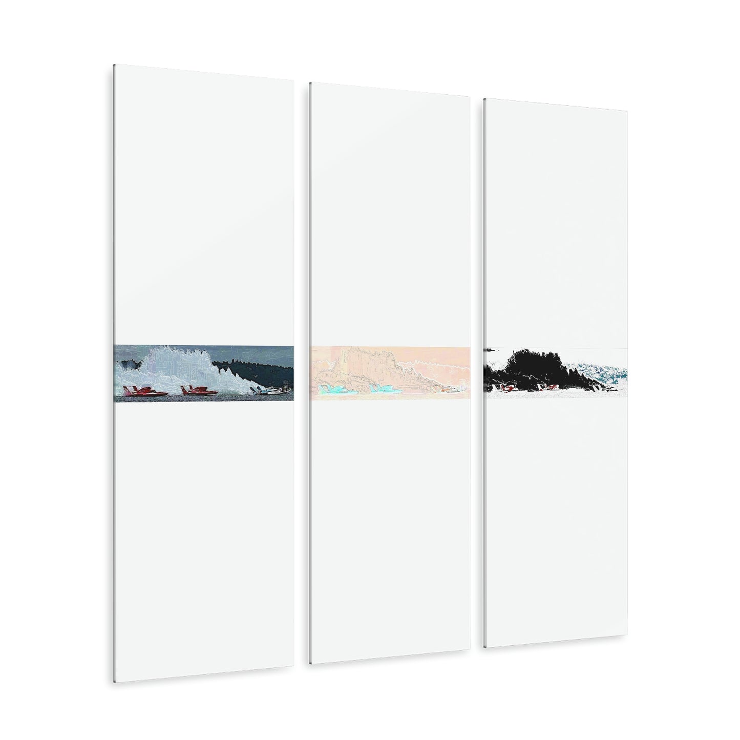 Acrylic Prints (Triptych)... Seattle Columbia Cup On Lake Washington ... "Dave Wilcox Heads For The Win" ... Associate Gift-Photo ... Original Works ...