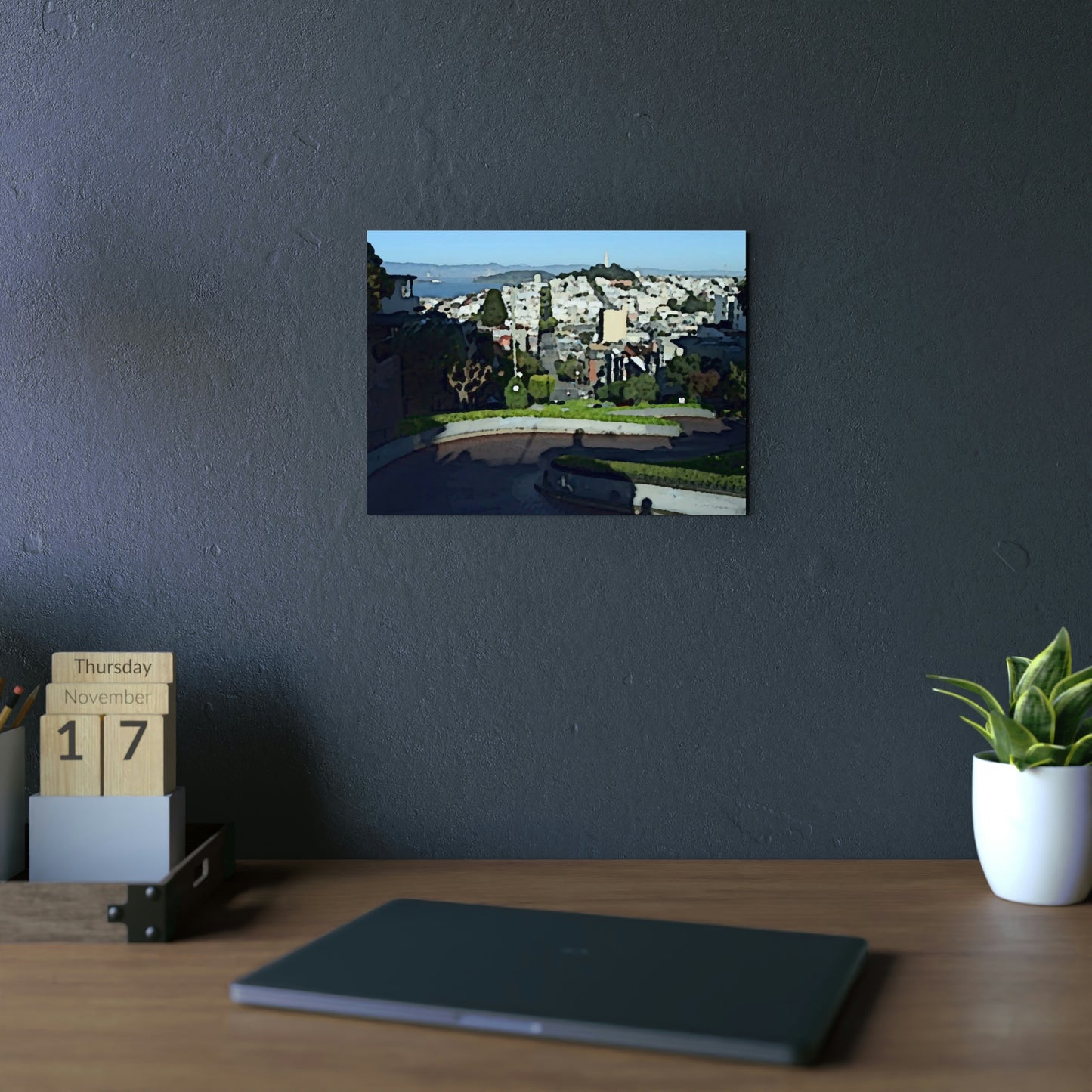 Aluminum Composite Panels ... "A Very Curvy Road With Outstanding Views" ... 'Keep You Eyes On The Road!' ... Lombard St, SF, California ... Family Archives (Father) ... Original Works ...