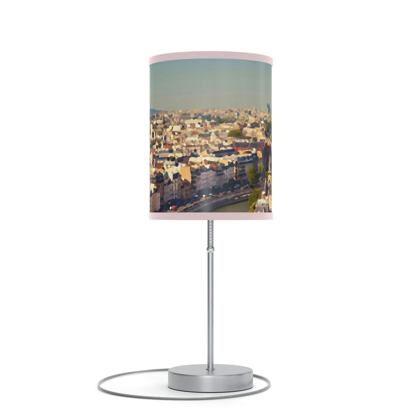 Lamp on a Stand, US|CA plug ... Au Paris ... "Along The River Seine" ... Barbara Joan Bonnell-Holt: 1972 ... Original Works ...