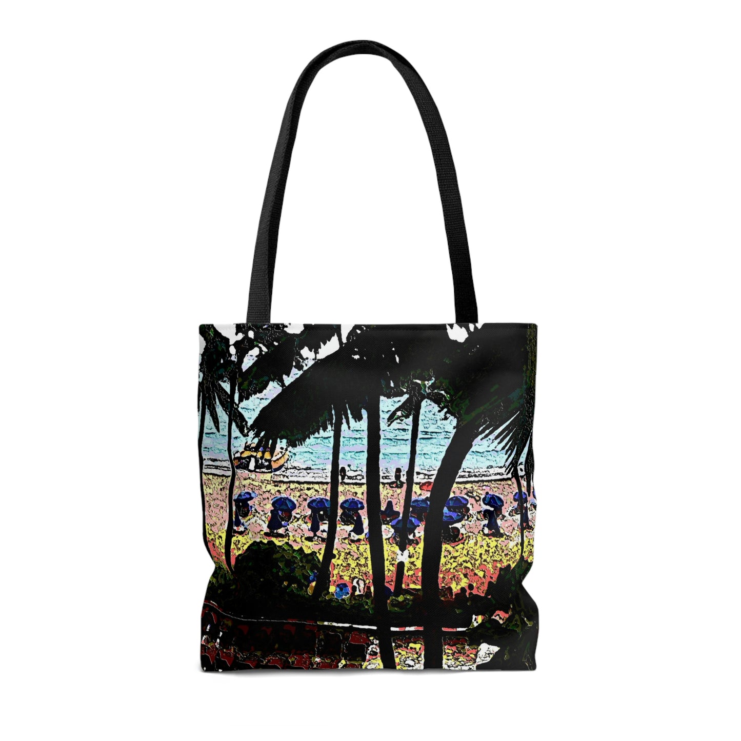 AOP Tote Bag ... "A Beautiful Beach Amongst The Palms" ... The Outrigger Waikiki, Honolulu, Oahu ... Original Works ...