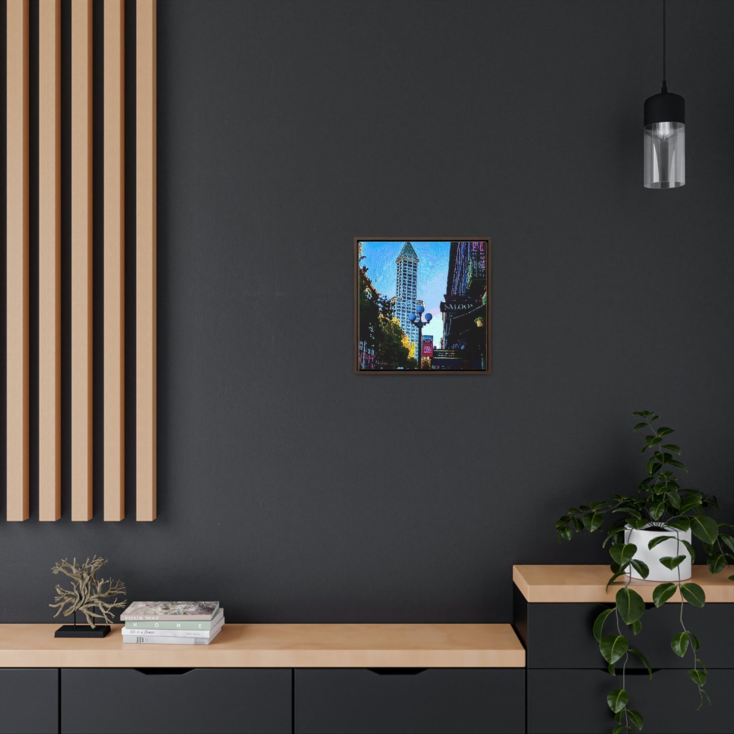 Gallery Canvas Wraps, Square Frame ...  Pioneer Square & Smith Tower ... 'That World Famous View' ... Colleague Supplied Photo ... Original Works ...