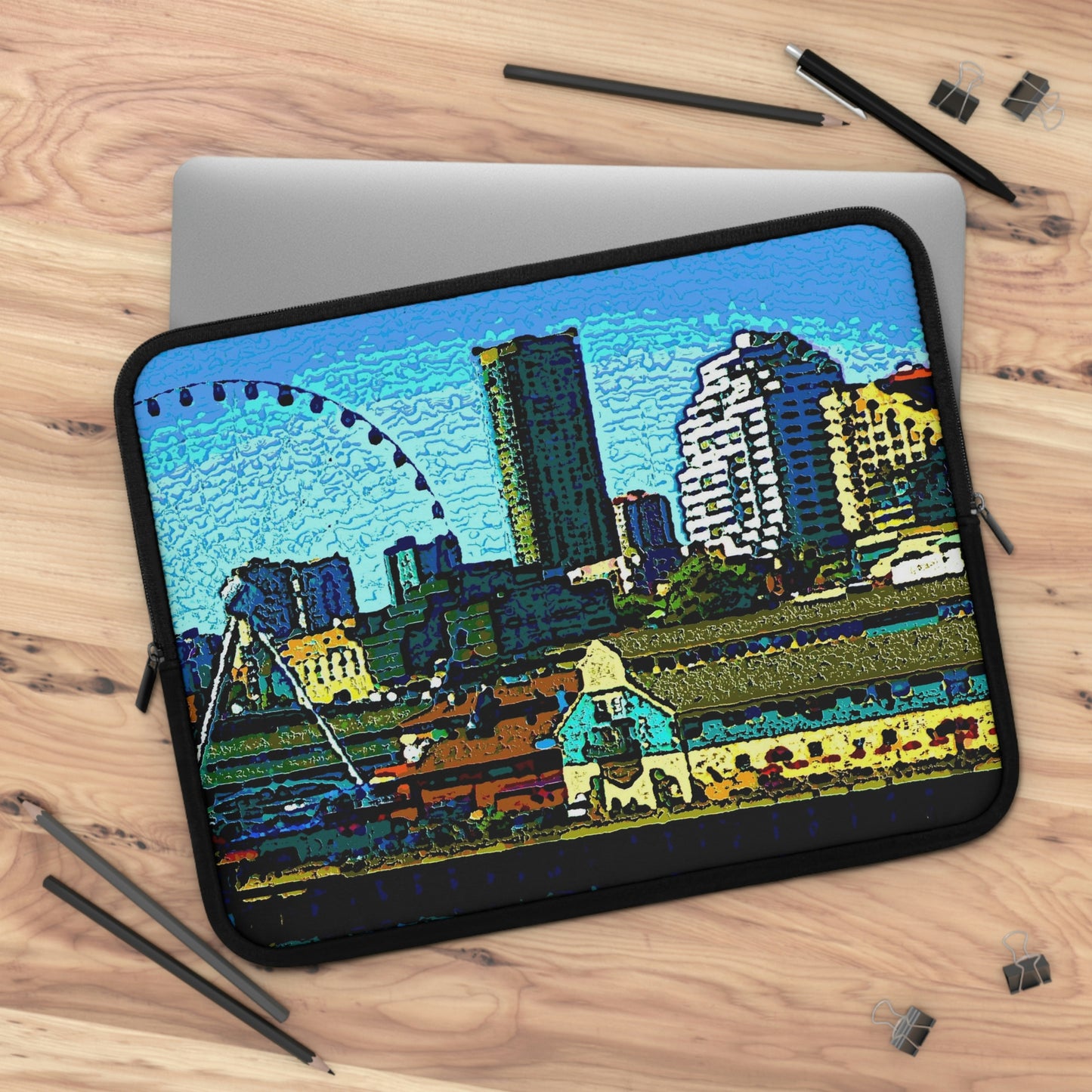 Laptop Sleeve ... That Classic Wheel ... 'Seattle's Wheel' ... & Old Classic Waterside Vendors ...  'Family Archives' ... Original Works ...