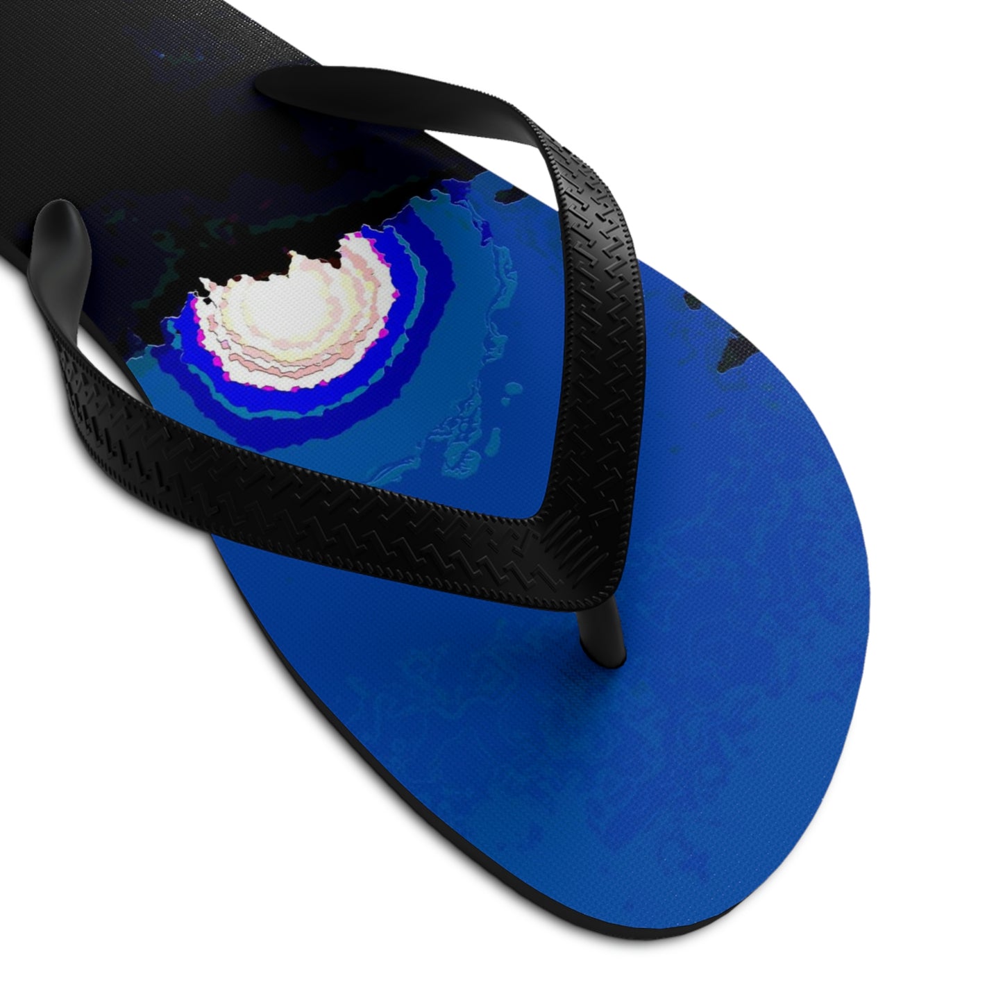 Unisex Flip-Flops ... "The Road Home" ...' Over The River & Through The Woods To? ...' ... Moonscape Near Elk City, Idaho ... Original Works ... 5Jan23 ...