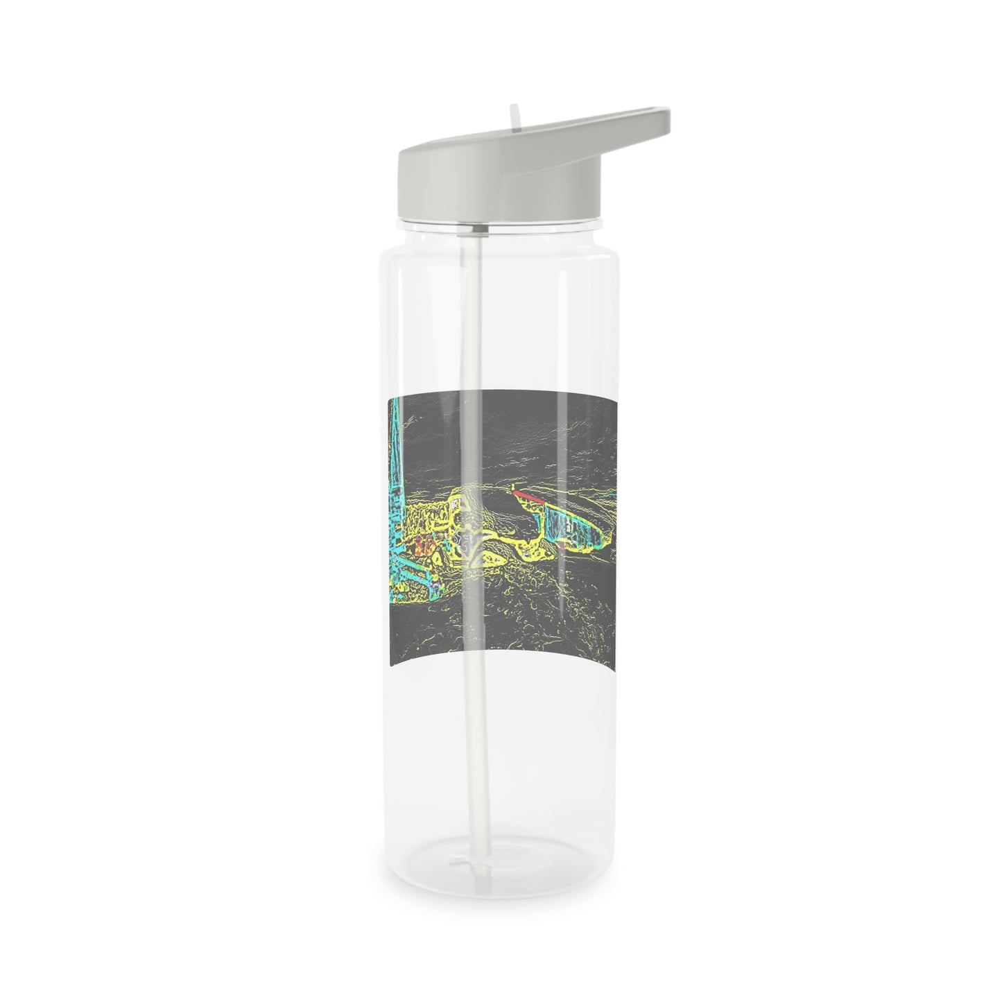Tritan Water Bottle ... "Snow Vehicle In Snow Storm At-Rest" ... Circa 12Mar23 ... Central Idaho ... 18-Hours Rendering Time: Original Works ...