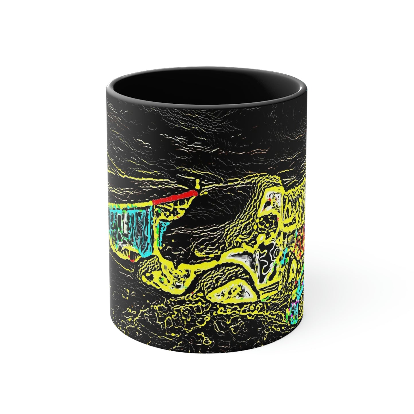 Accent Coffee Mug, 11oz ... "Snow Vehicle In Snow Storm At-Rest" ... Circa 12Mar23 ... Central Idaho ... 18-Hours Rendering Time: Original Works ...