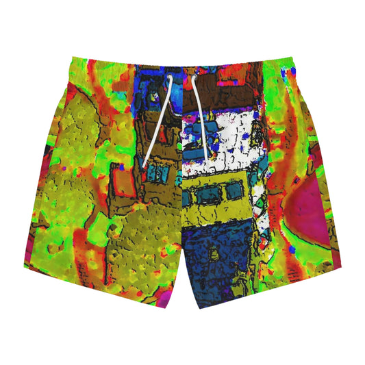 Swim Trunks ... A Crazy Street ... 'Eight Winding Curve-Switchbacks' ... "Lombard Street, San Francisco, CA' ... Family Archives: 1970's ... Original Works ...