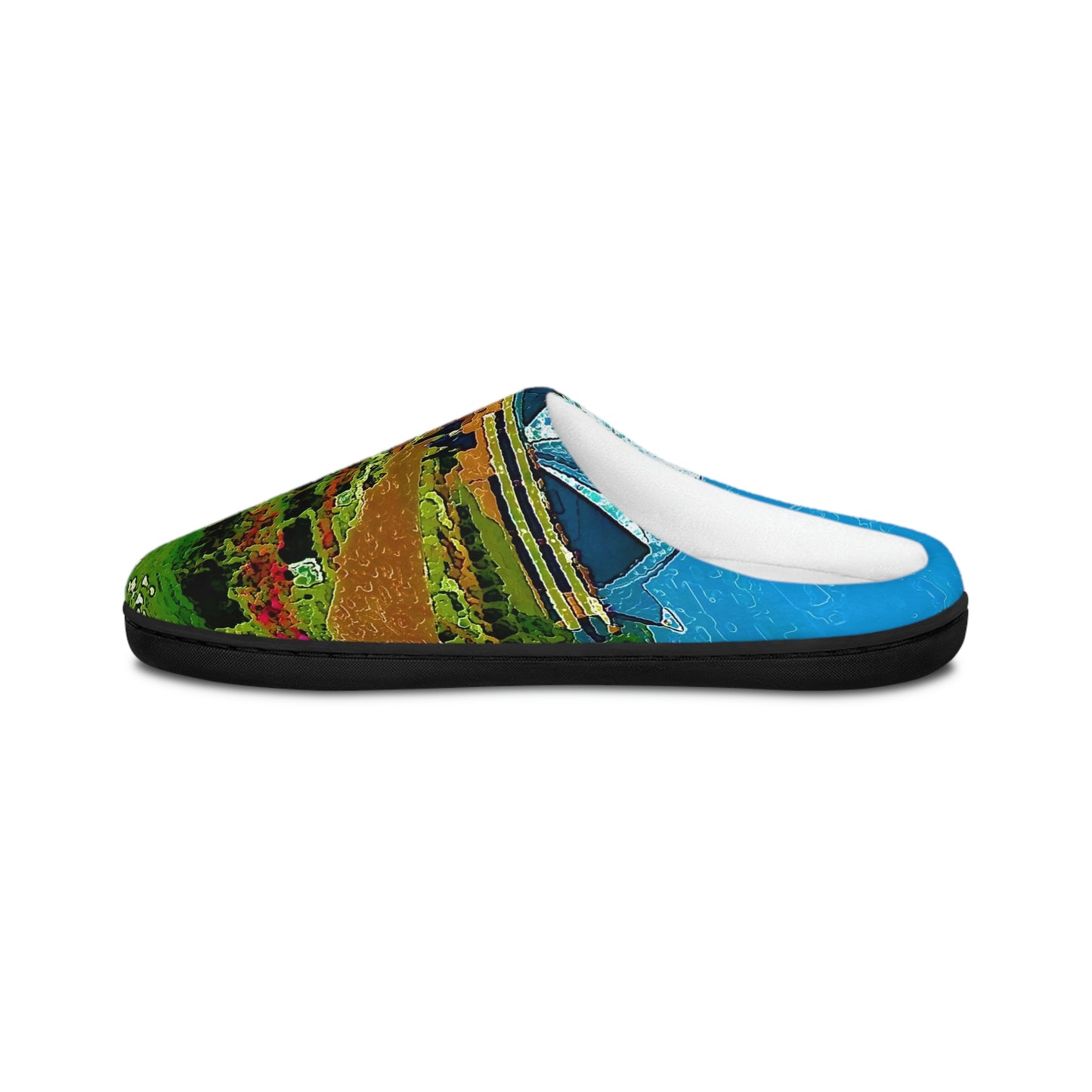 Men's Indoor Slippers ... 'Bahai'i House-Of-Worship' ... "Lotus Temple: Delhi, India, 2008" ... Original Works ...