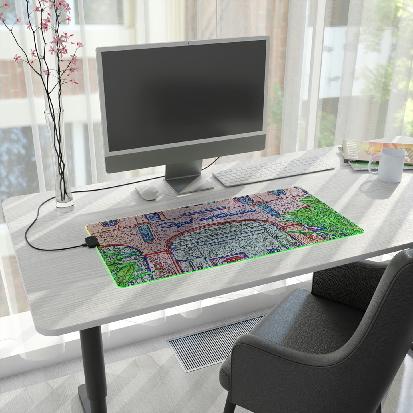 LED Gaming Mouse Pad ... "La Grande Entree" At: 'The Pink Palace' ... The Royal Hawai'ian ... Honolulu, HI ... '27Oct2014' ... Original Works ...