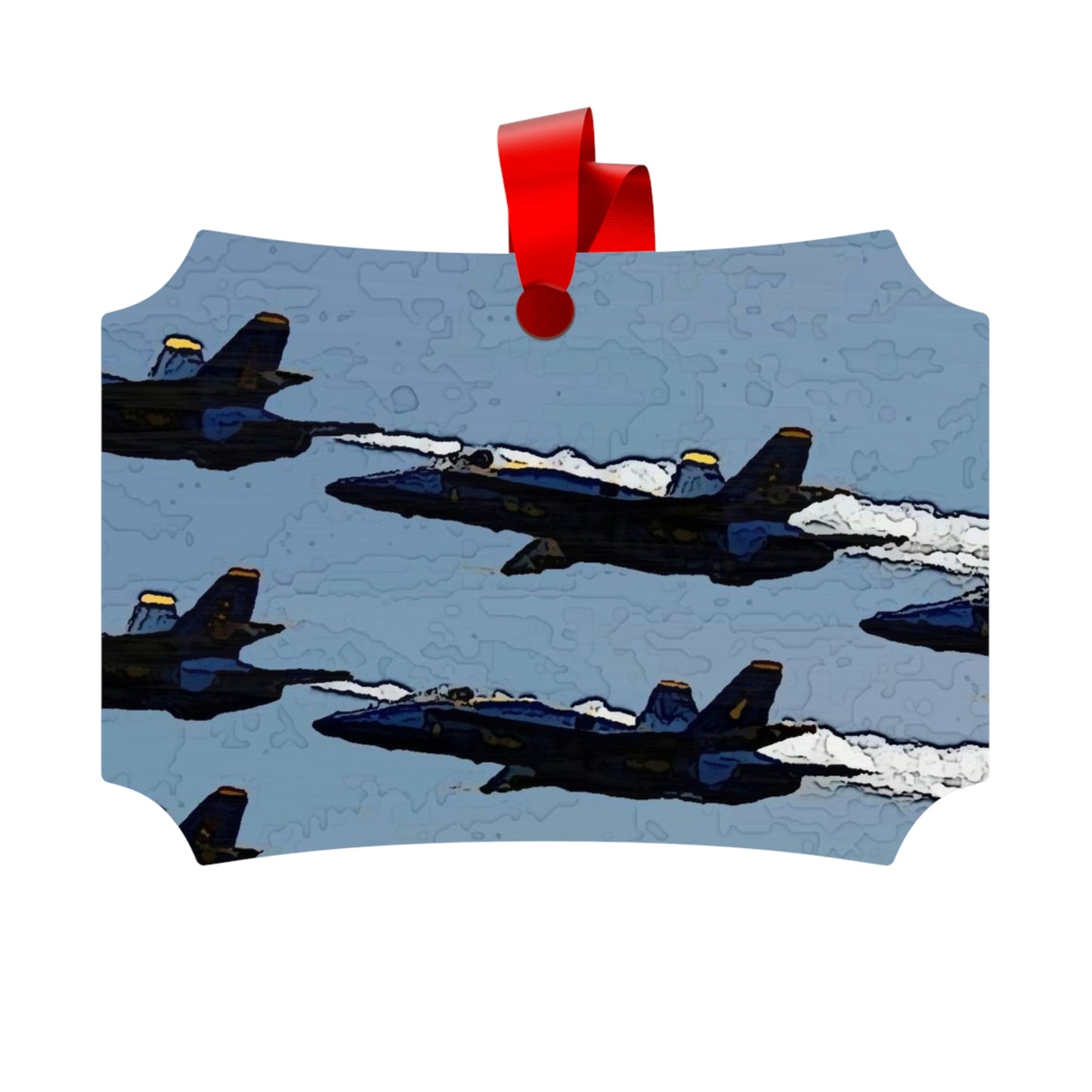 Plywood Ornaments (Round, Berlin) ... Seattle Seafair ..."Blue Angels Run Over Lake Washington" ... Circa Mid 1980's ... Dr FJ Holt ... Original Works ...