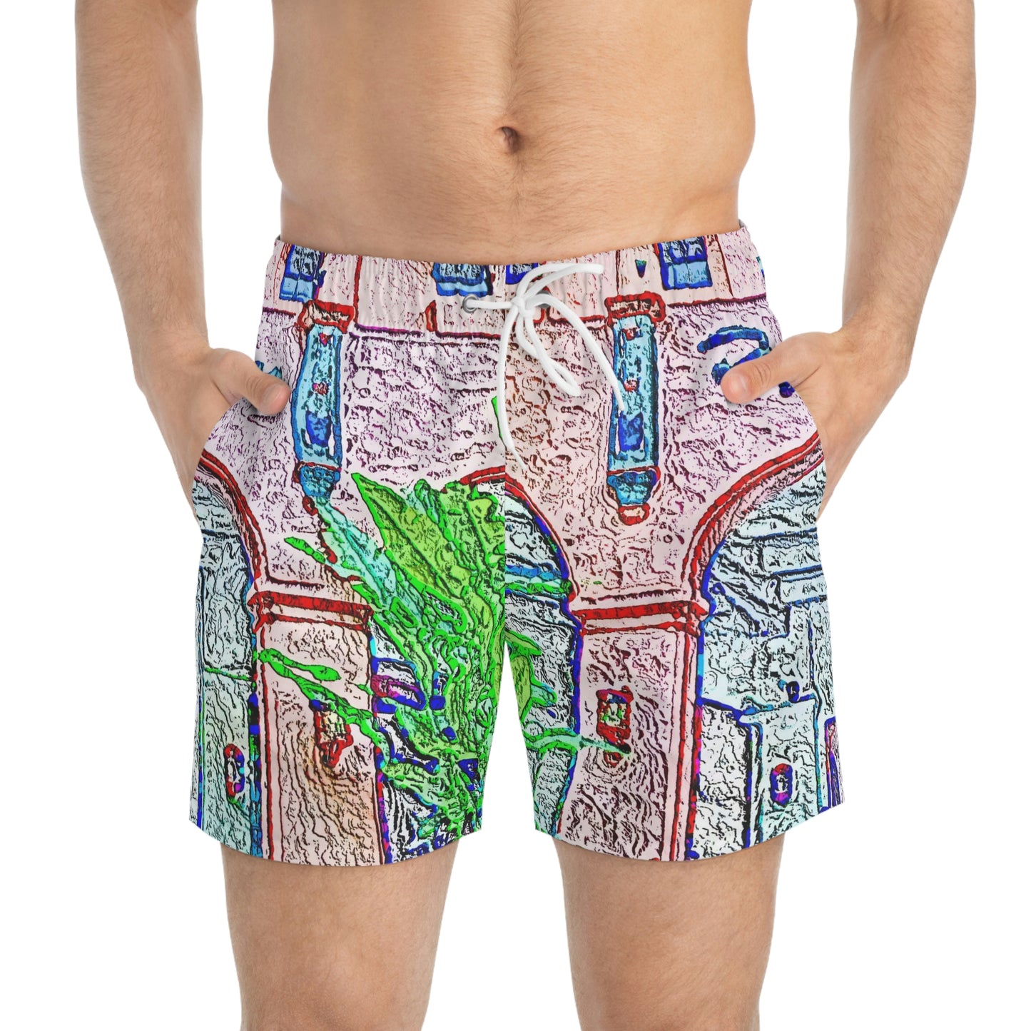 Swim Trunks ... "La Grande Entree" At: 'The Pink Palace' ... The Royal Hawai'ian ... Honolulu, HI ... '27Oct2014' ... Original Works ...