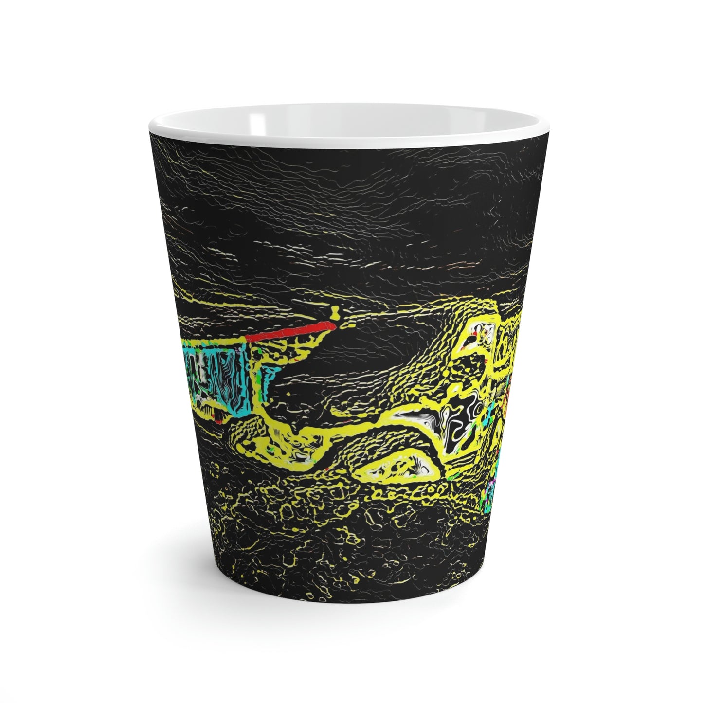 Latte Mug ... "Snow Vehicle In Snow Storm At-Rest" ... Circa 12Mar23 ... Central Idaho ... 18-Hours Rendering Time: Original Works ...