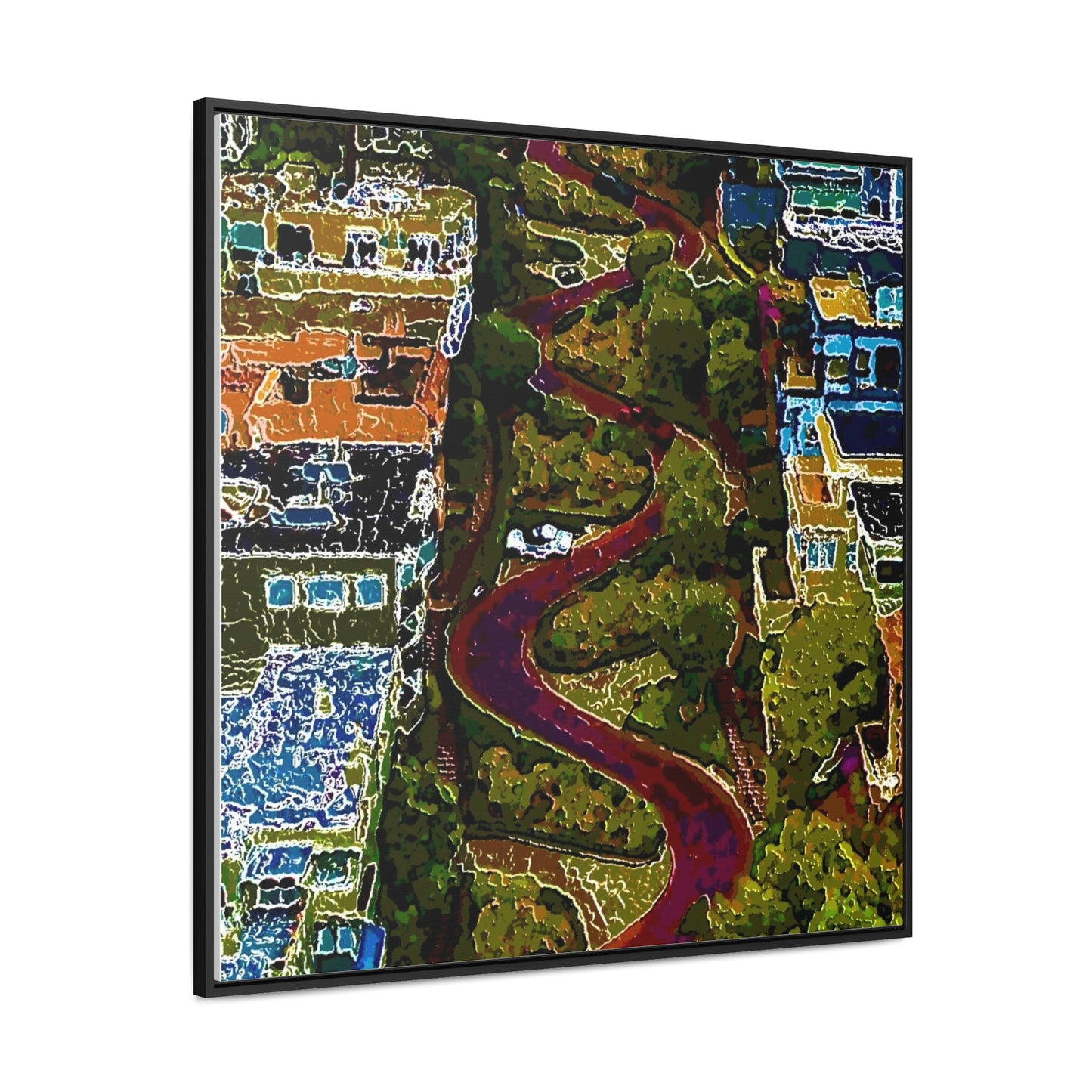 Gallery Canvas Wraps, Square Frame ... A Crazy Street ... 'Eight Winding Curve-Switchbacks' ... "Lombard Street, San Francisco, CA' ... Family Archives: 1970's ... Original Works ...