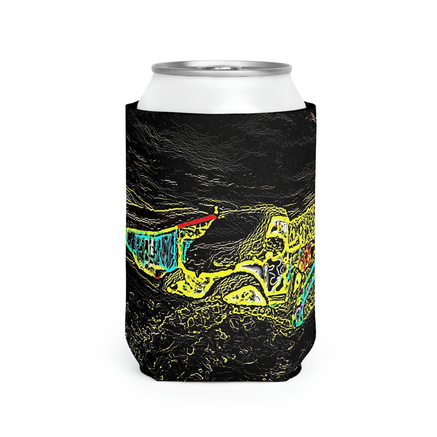 Can Cooler Sleeve ... "Snow Vehicle In Snow Storm At-Rest" ... Circa 12Mar23 ... Central Idaho ... 18-Hours Rendering Time: Original Works ...