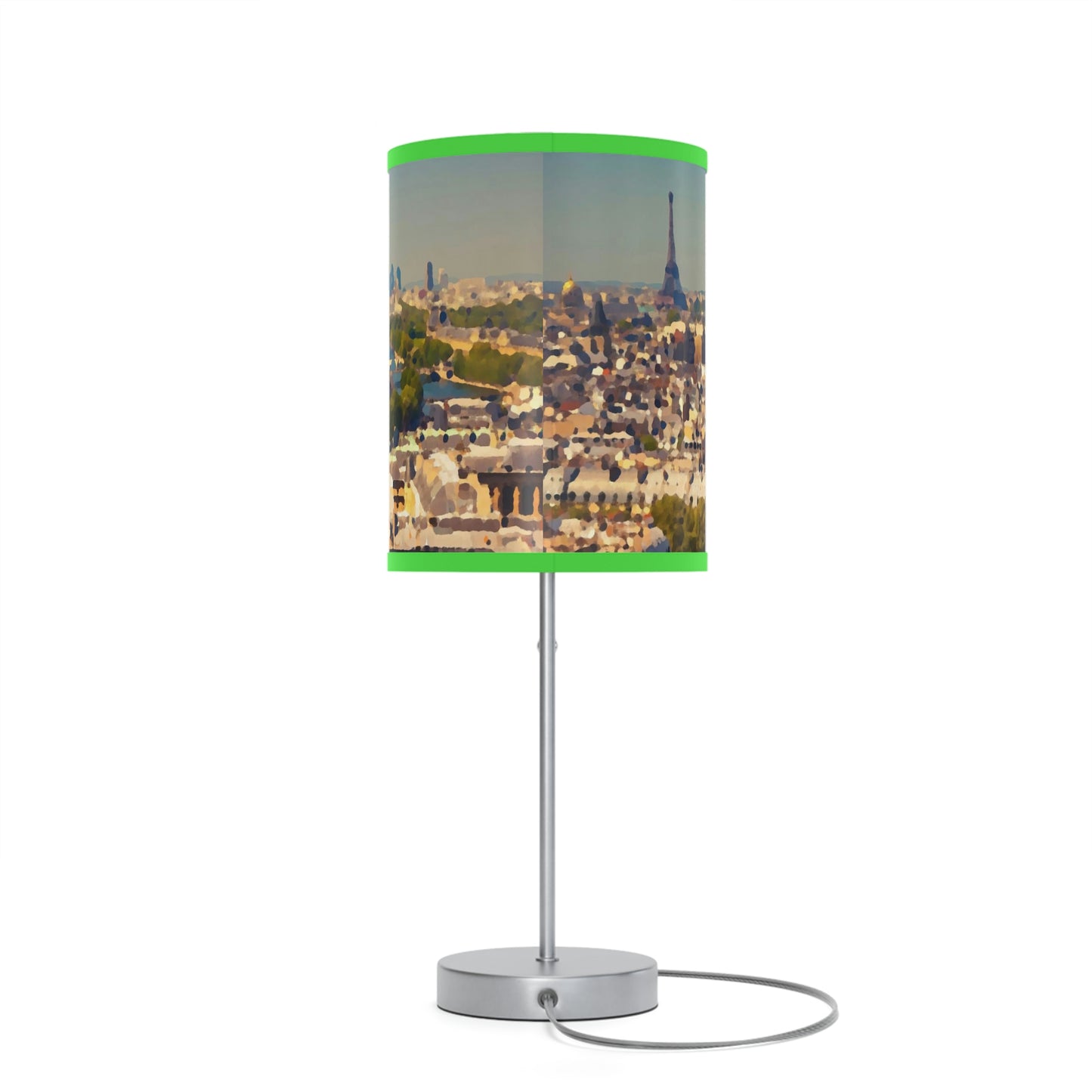 Lamp on a Stand, US|CA plug ... Au Paris ... "Along The River Seine" ... Barbara Joan Bonnell-Holt: 1972 ... Original Works ...