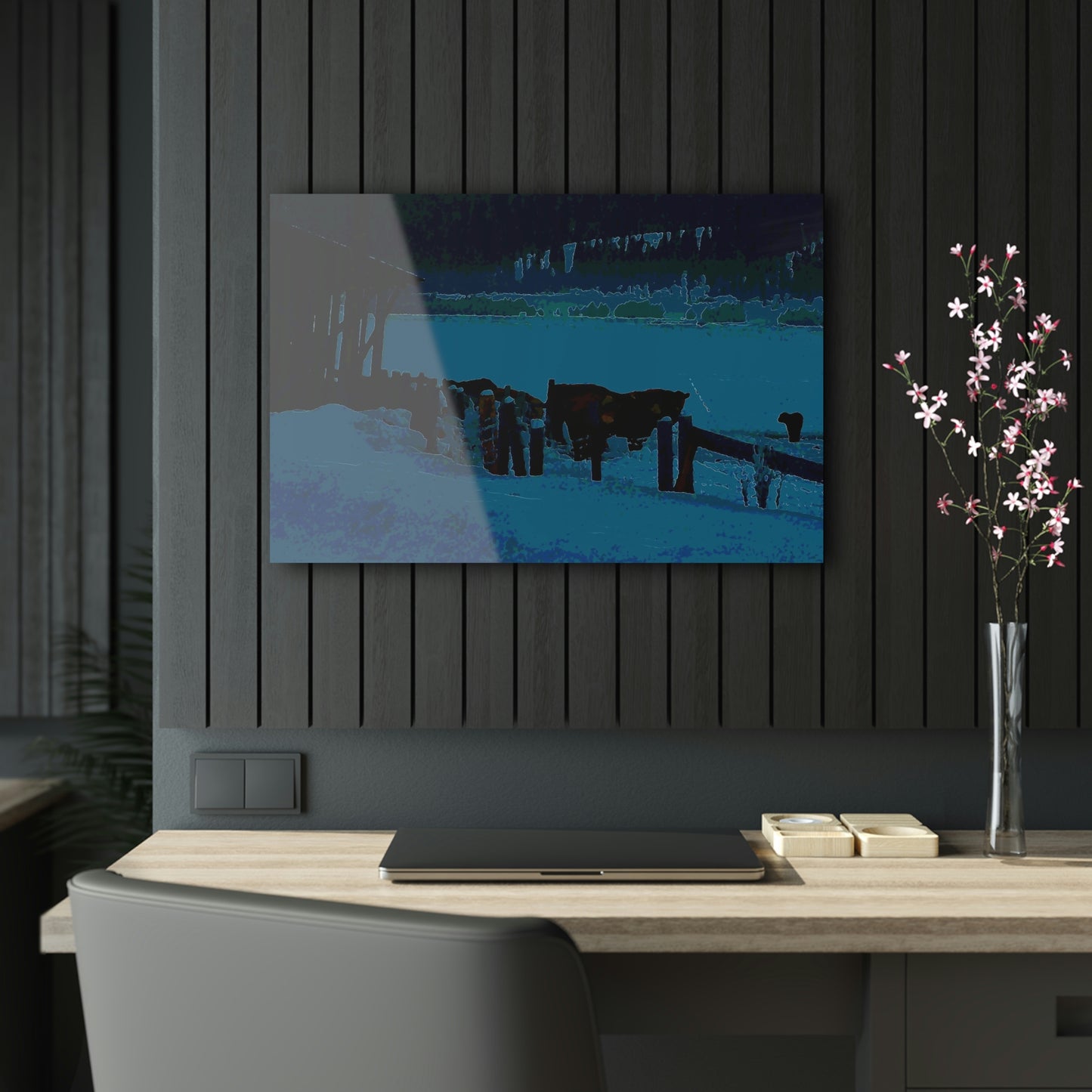 Acrylic Prints ... A Quiet Morning ... "Along The Red River & Nature Preserve Plateau" ... Jan23 ... Original Works ...