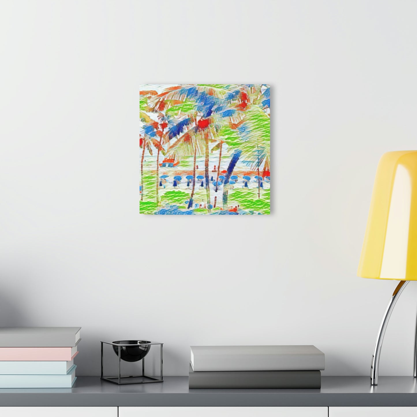 Acrylic Prints (French Cleat Hanging) ... "The Royal Hawai'ian: Waikiki Beach_Beach" ... Honolulu, HI ... Ocotber 2014 (Halloween) ... Original Works ...