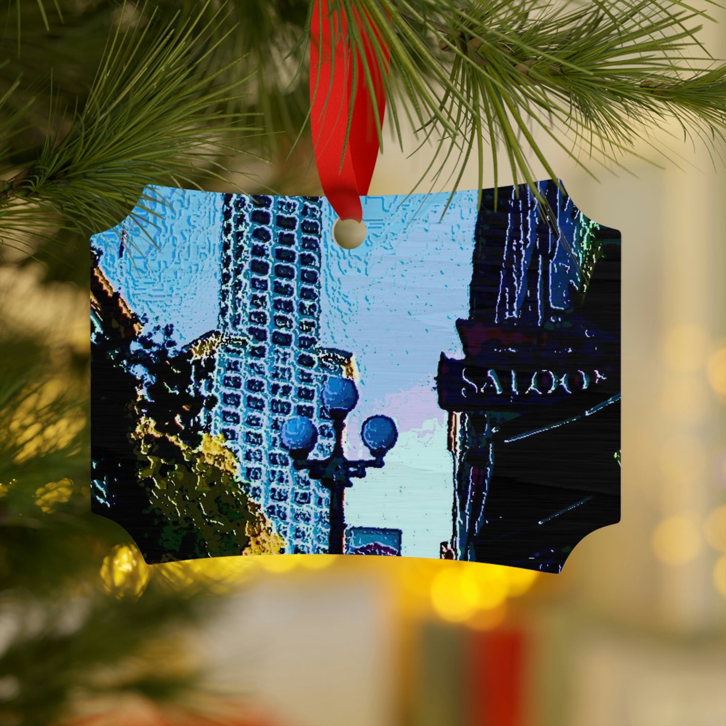 Plywood Ornaments (Round, Berlin) ...  Pioneer Square & Smith Tower ... 'That World Famous View' ... Colleague Supplied Photo ... Original Works ...