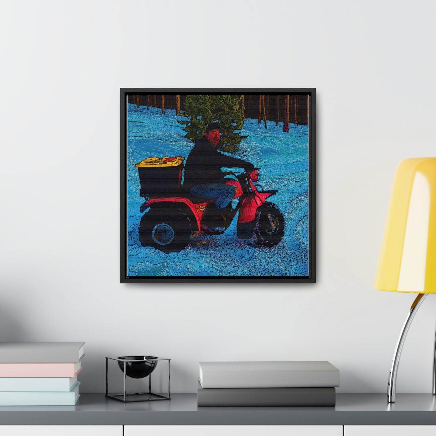 Gallery Canvas Wraps, Square Frame ... There's 2-Wheelin ... There's 4-Wheelin ... 'And-Of-Course' ... "There's 3-Wheelin-In-The-Snow" ...  Original Works ...