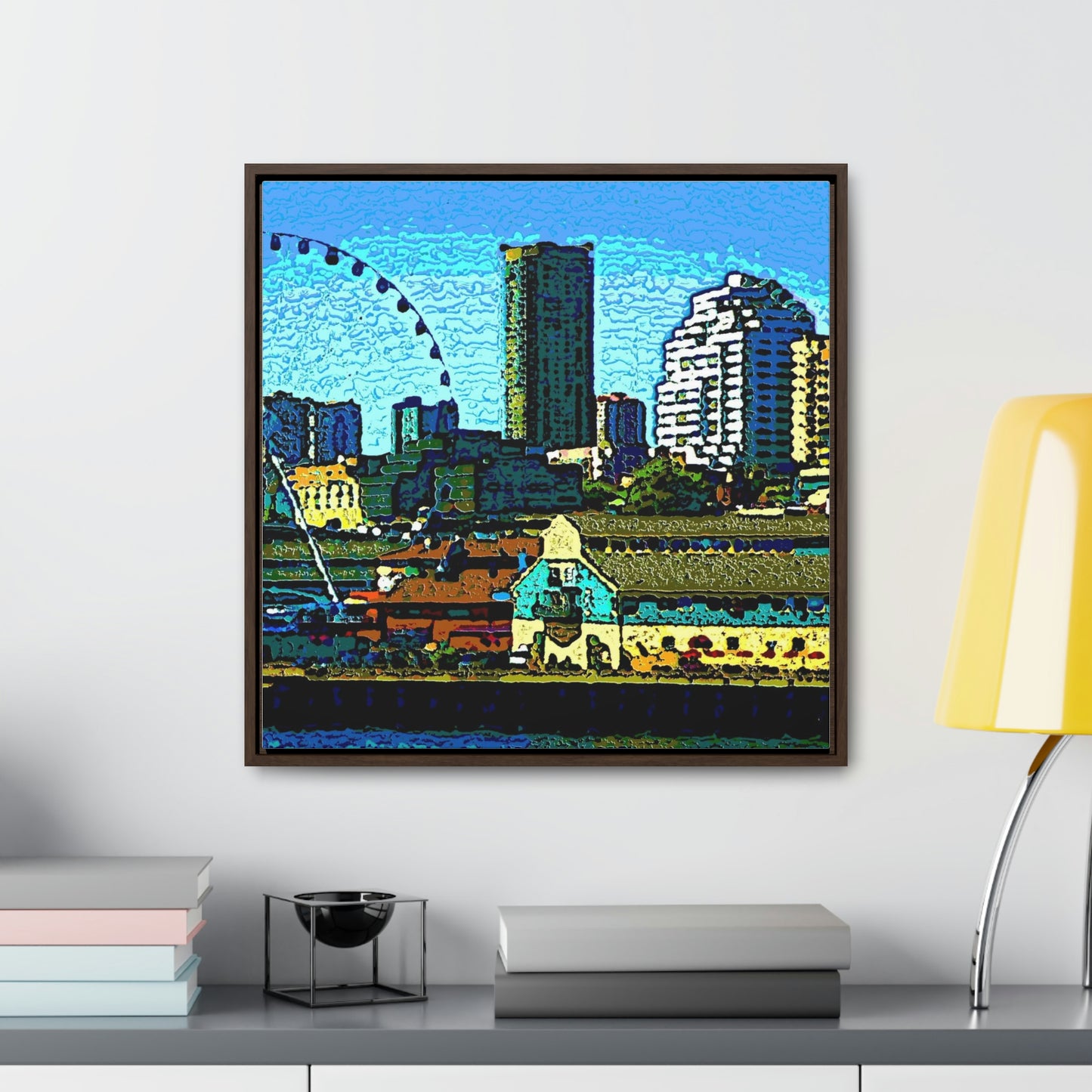 Gallery Canvas Wraps, Square Frame ... That Classic Wheel ... 'Seattle's Wheel' ... & An Old Classic Waterside Vendors ...  'Family Archives' ... Original Works ...