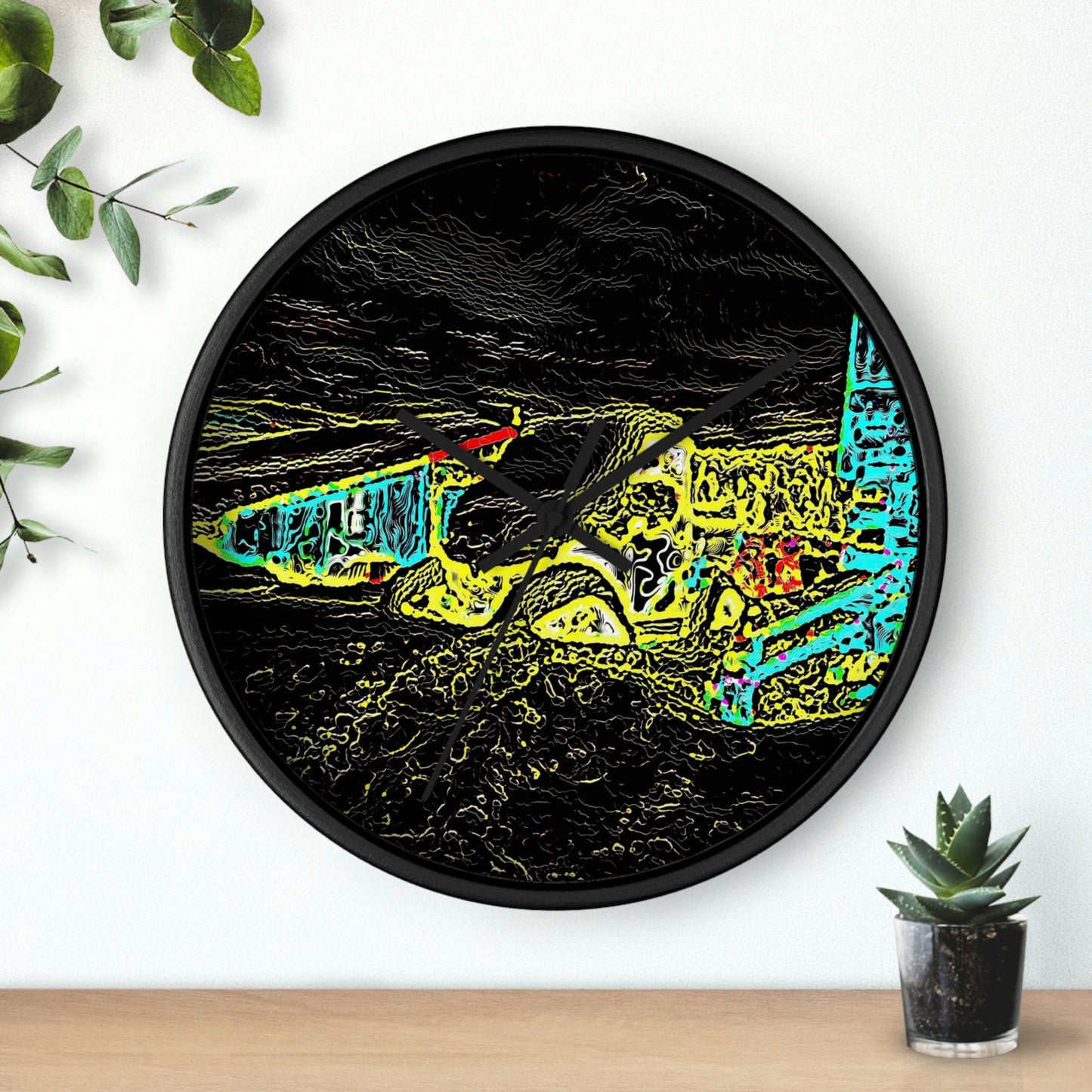 Wall Clock ... "Snow Vehicle In Snow Storm At-Rest" ... Circa 12Mar23 ... Central Idaho ... 18-Hours Rendering Time: Original Works ...