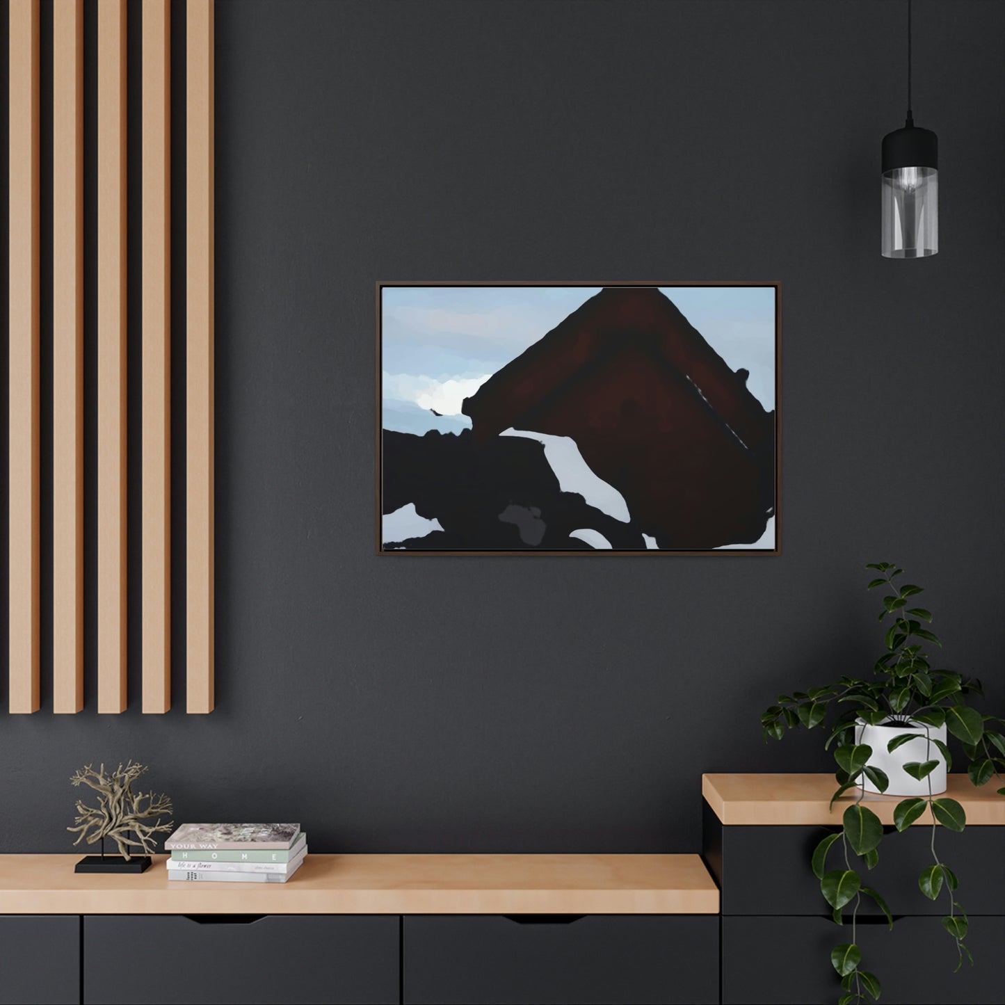 Gallery Canvas Wraps, Horizontal Frame ... After An Intense Snow Storm ... 'Digging Out' ... A Vehicle & Cabin "In The Mountains" ... March 2023 ... Original Works ...
