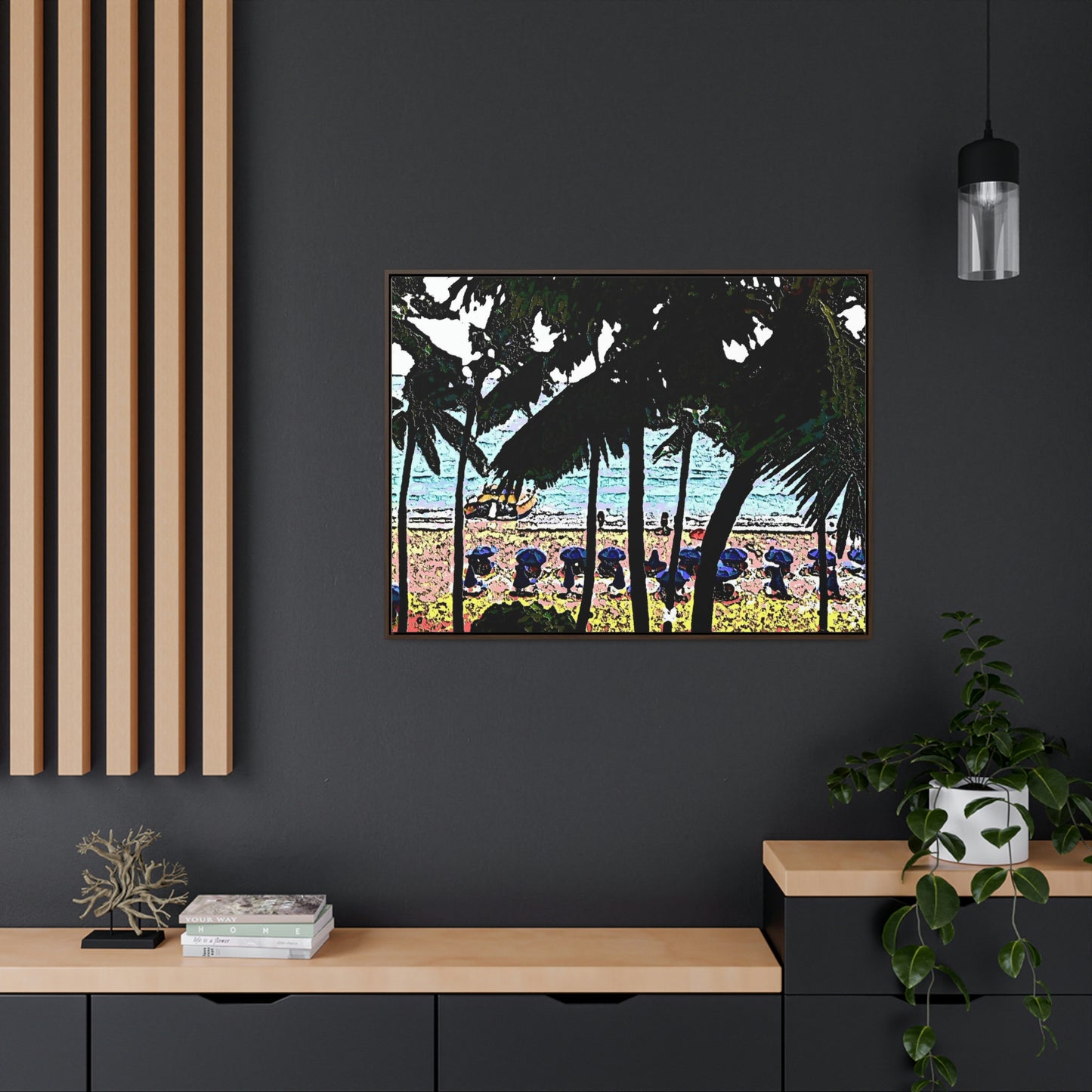 Gallery Canvas Wraps, Horizontal Frame ... "A Beautiful Beach Amongst The Palms" ... The Outrigger Waikiki, Honolulu, Oahu ... Original Works ...