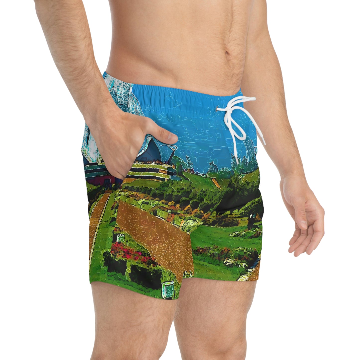 Swim Trunks ... 'Bahai'i House-Of-Worship' ... "Lotus Temple: Delhi, India, 2008" ... Original Works ...