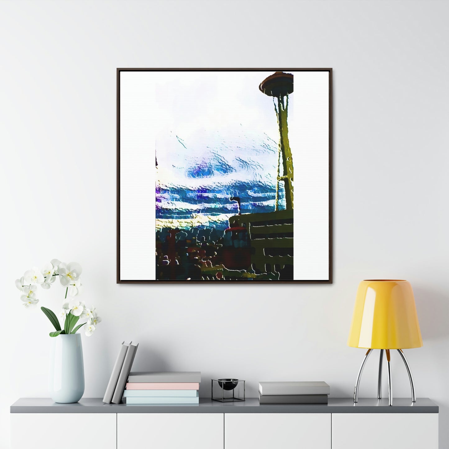 Gallery Canvas Wraps, Square Frame ... Air Tram-Way Gondola & Seattle Space Needle: Seattle World's Fair: 1962 ... Original Works ...